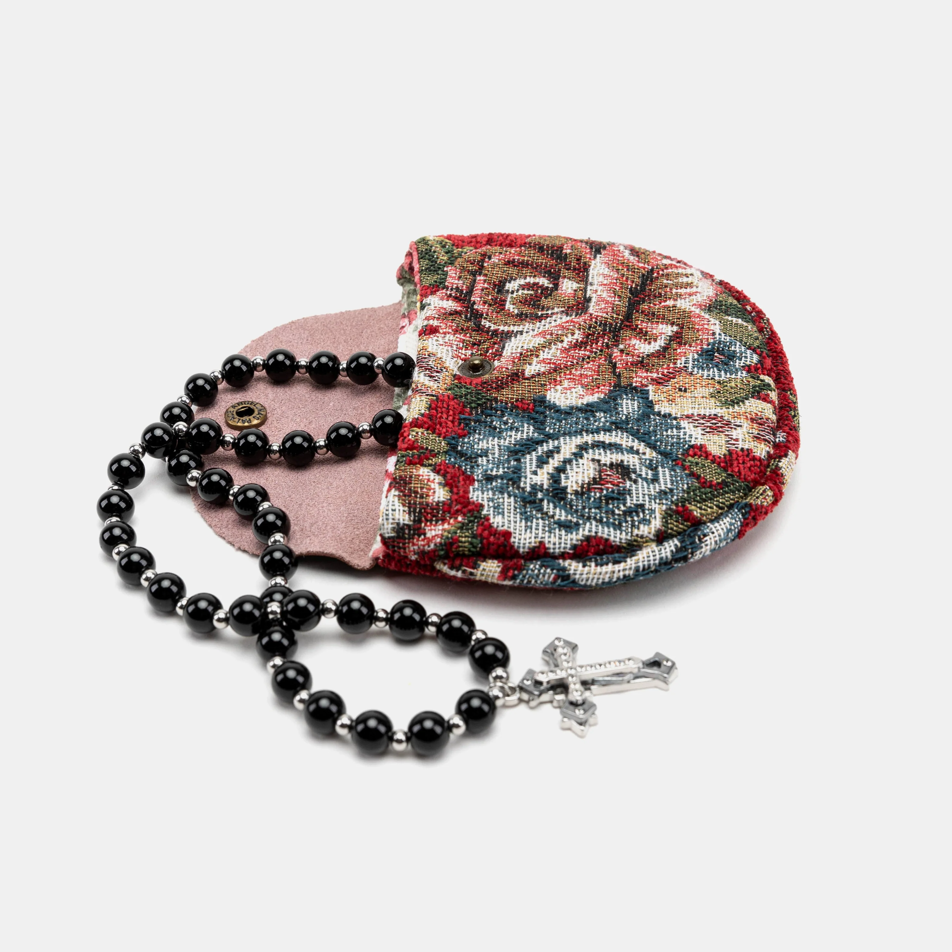 Floral Red Rosary Bag