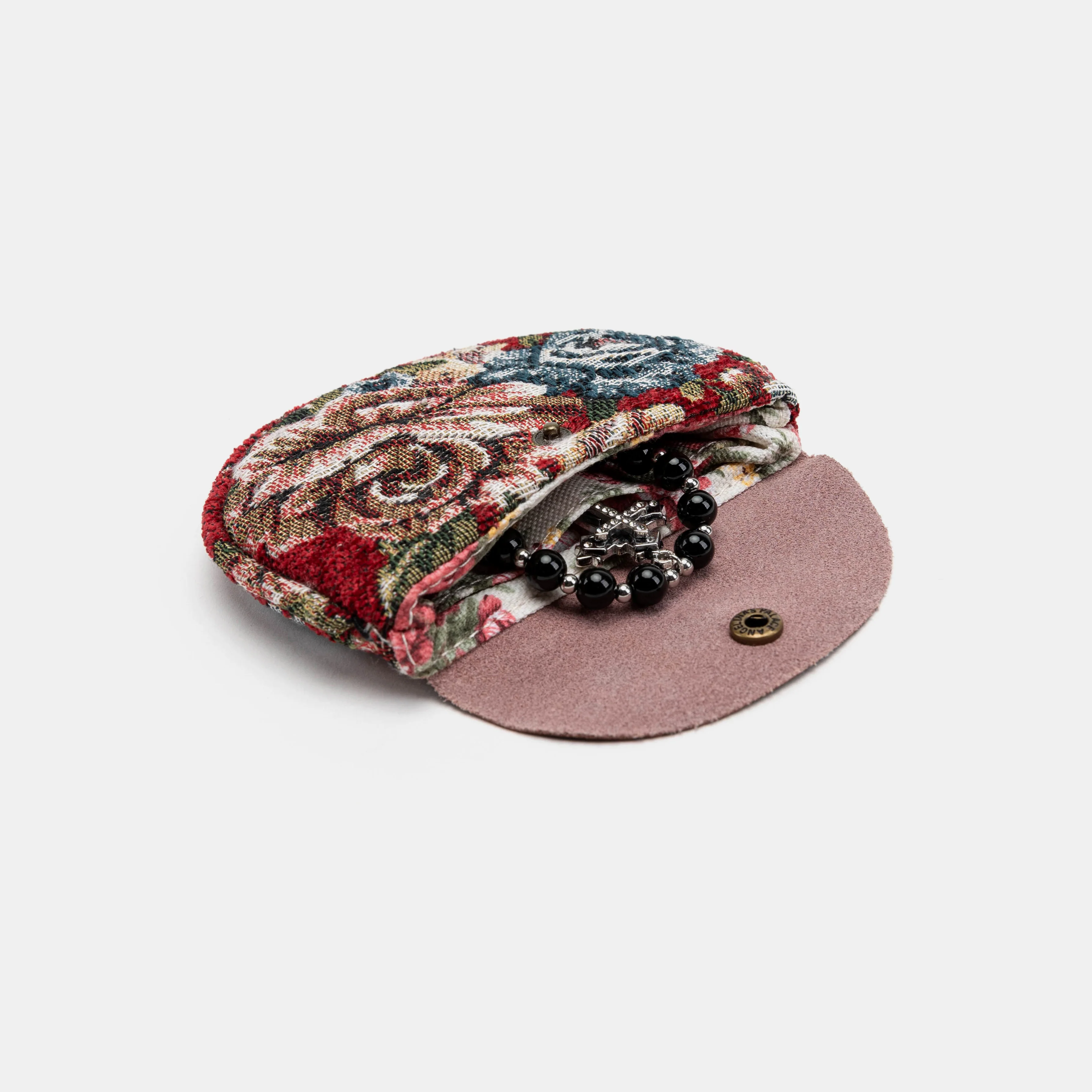 Floral Red Rosary Bag - Image 3