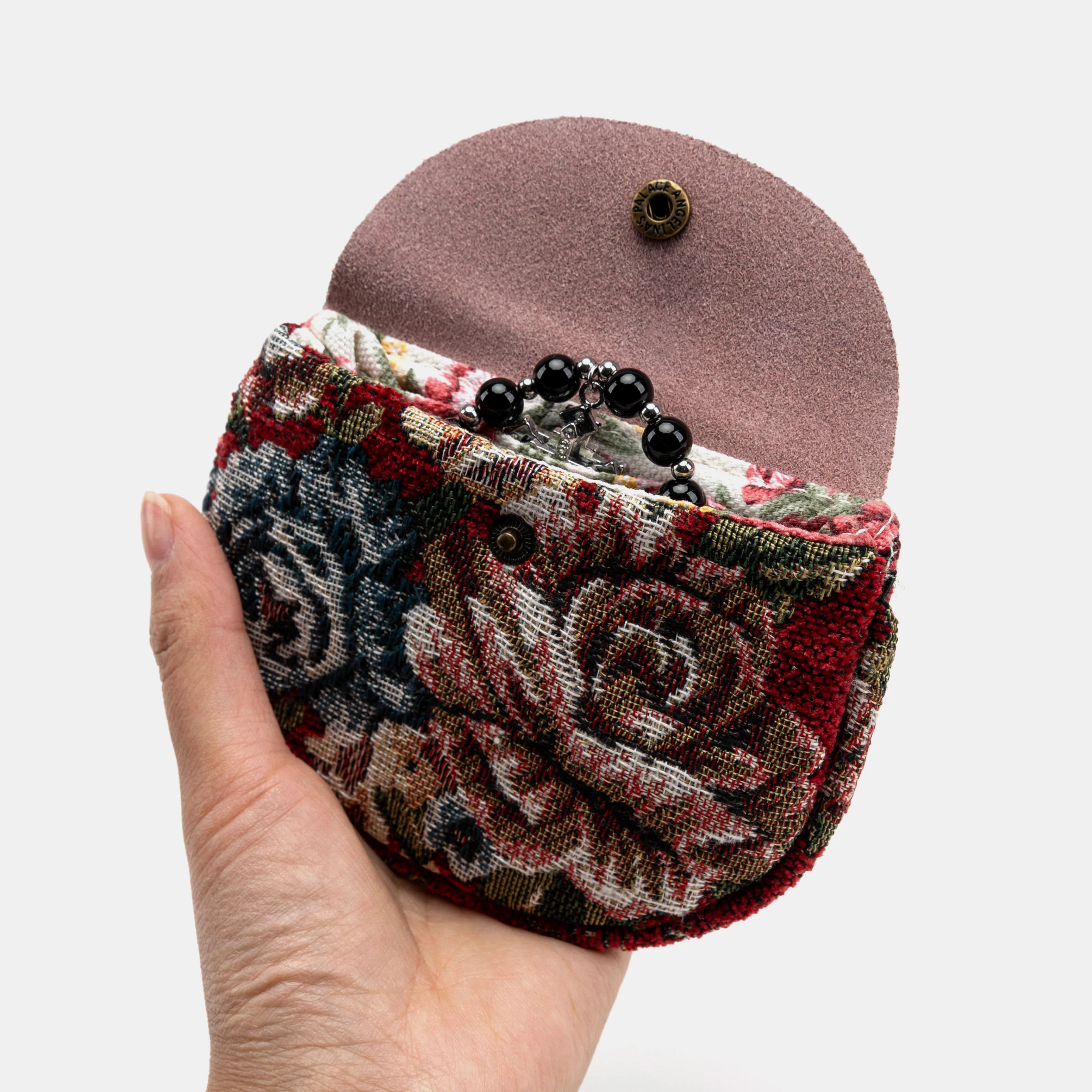Floral Red Rosary Bag - Image 4