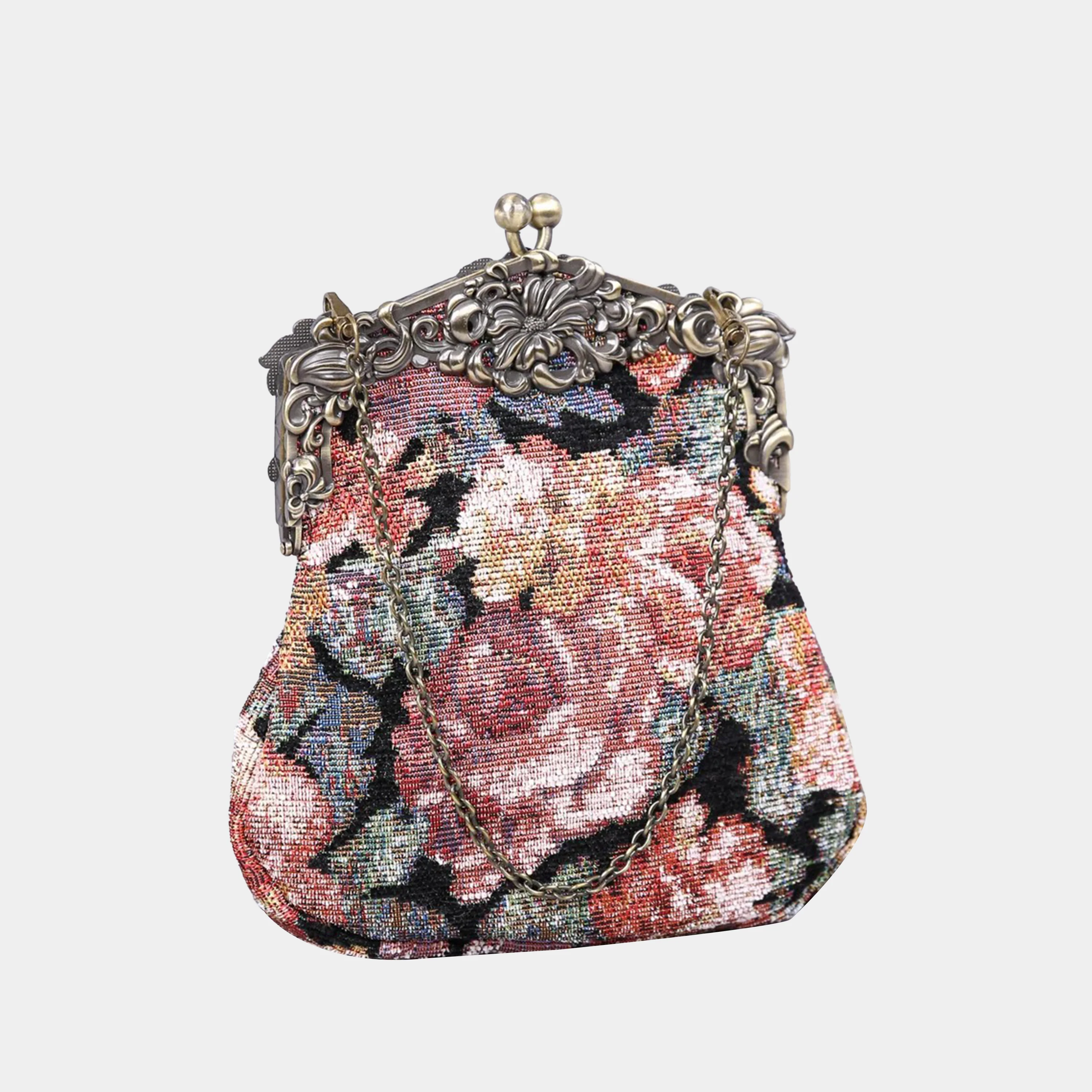 Floral Rose Chatelaine Purse Large