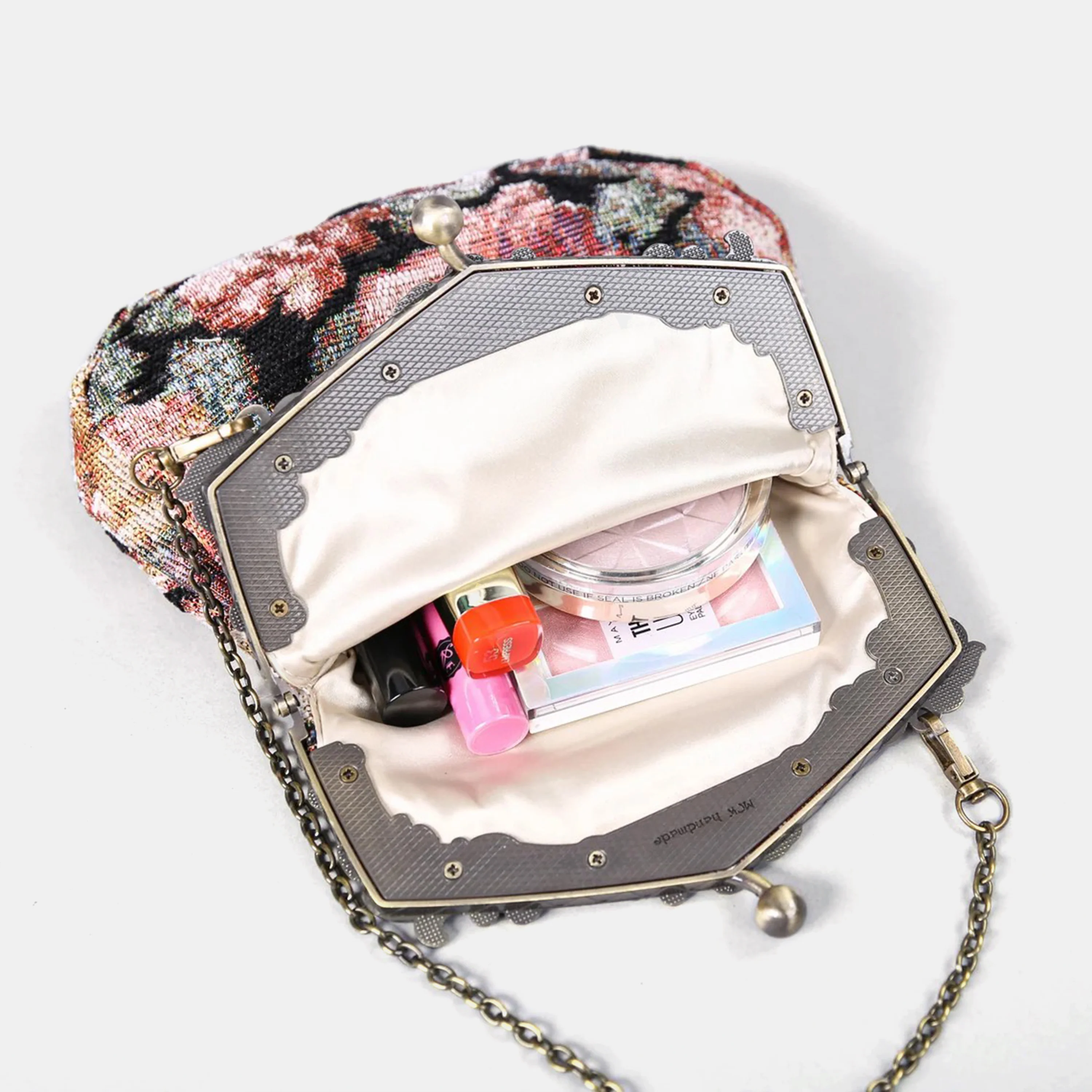 Floral Rose Chatelaine Purse Large - Image 4