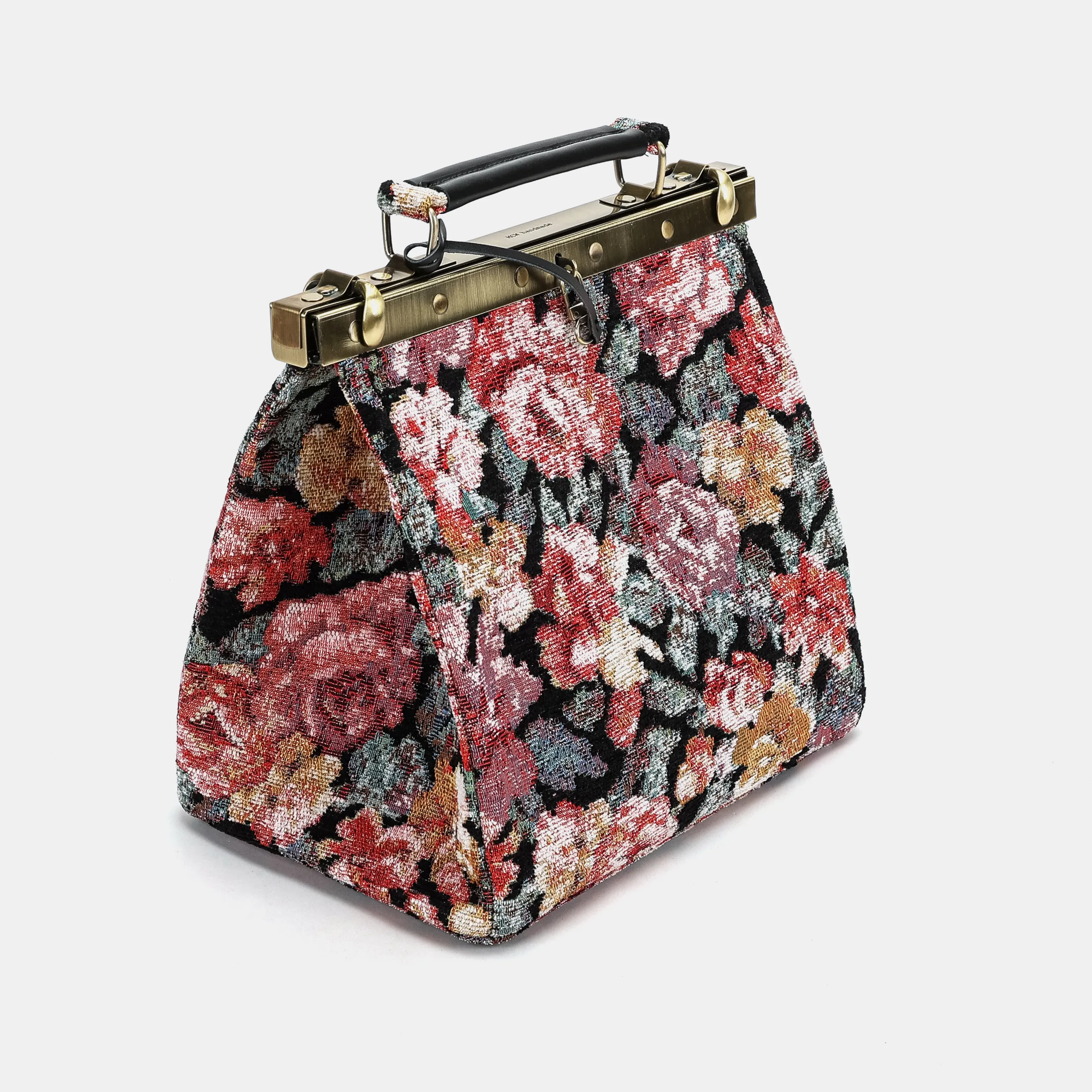 Floral Rose Cecile Carpet Purse Gladstone Bag - Image 4
