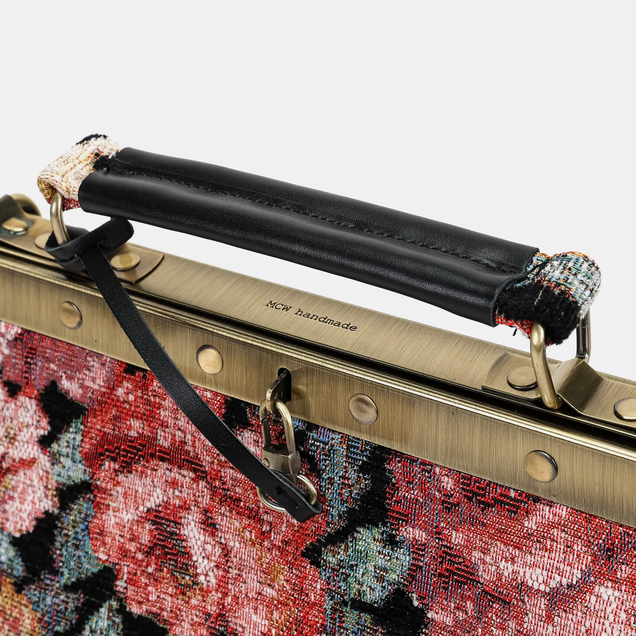 Floral Rose Cecile Carpet Purse Gladstone Bag - Image 7