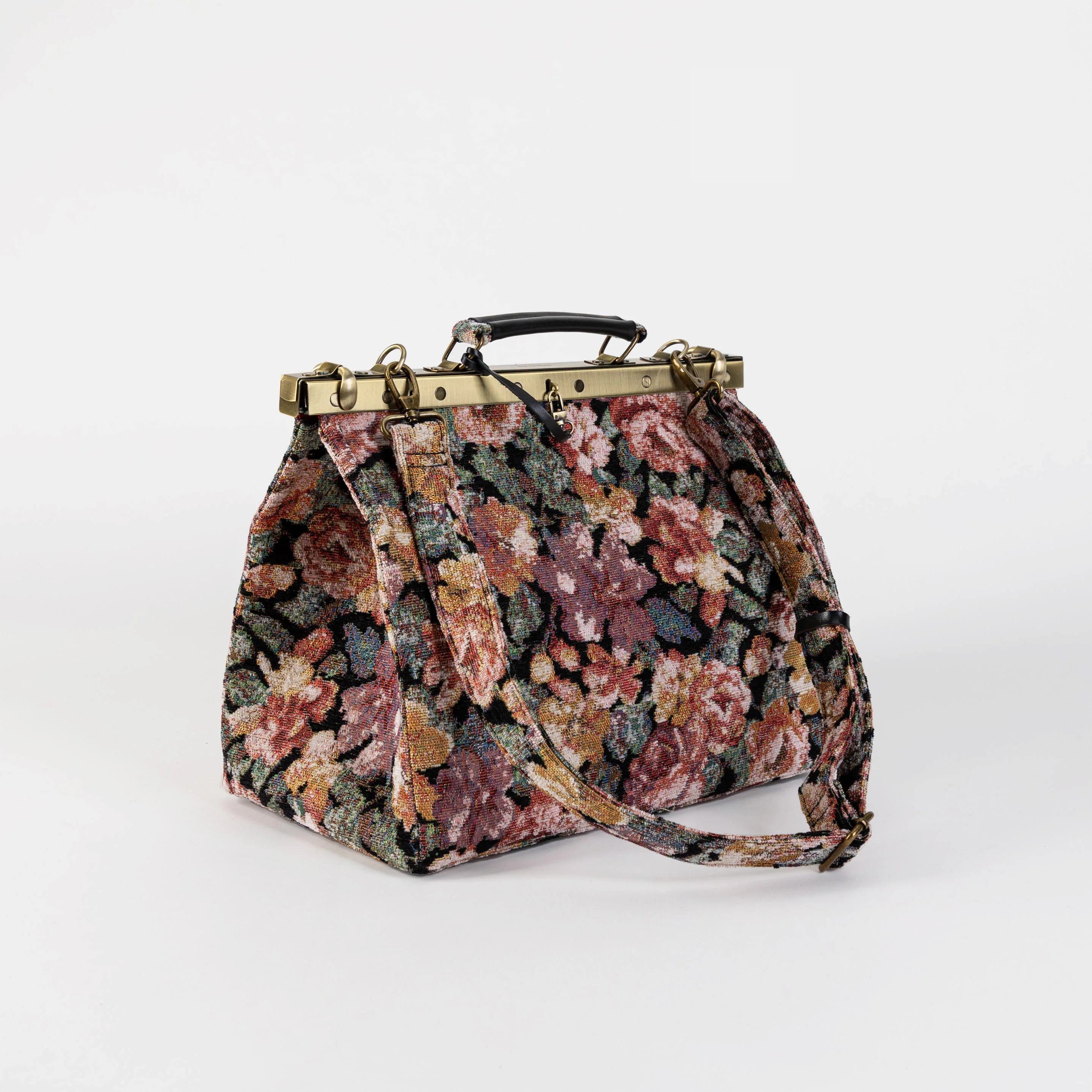 Floral Rose Celine Carpet Gladstone Bag - Image 9