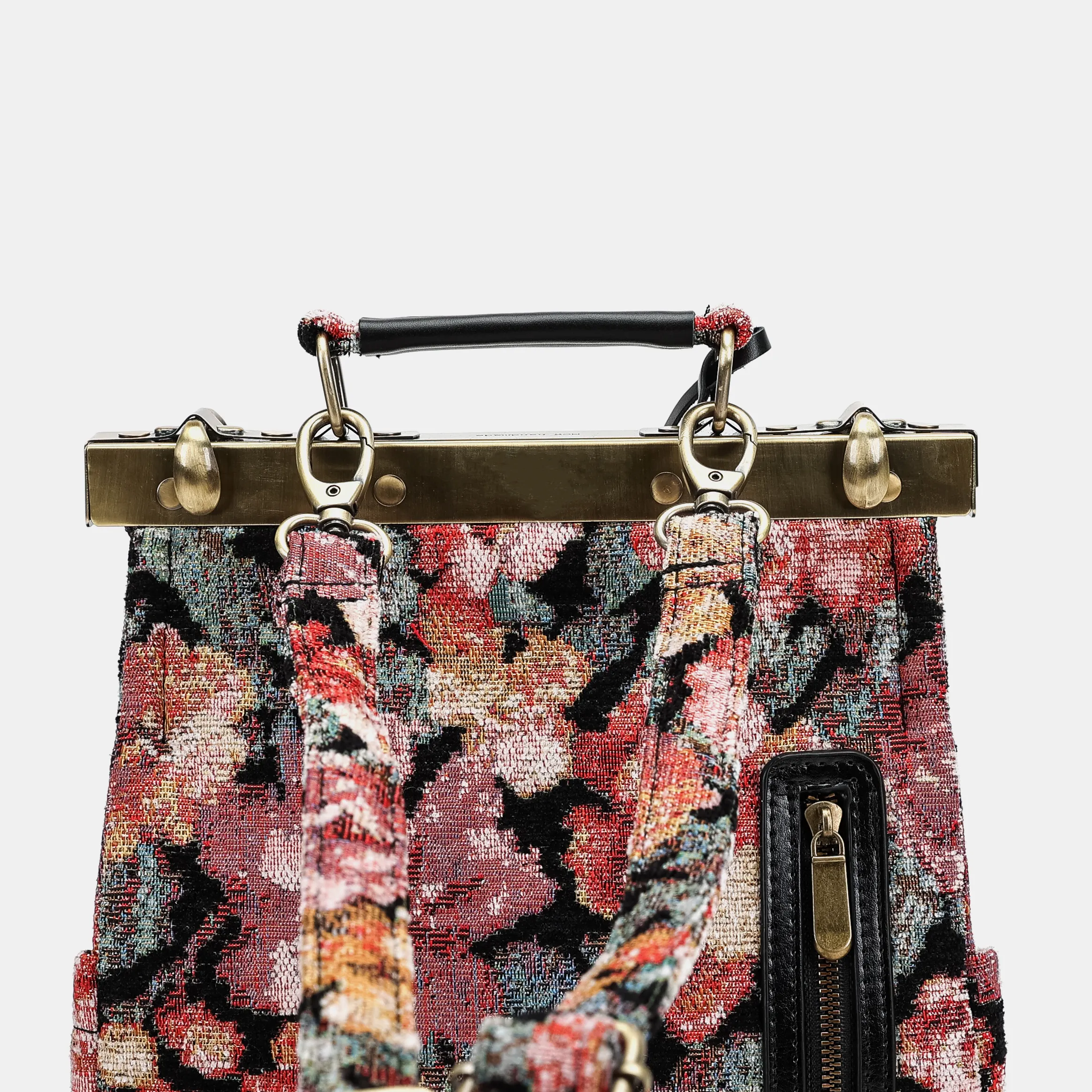 Floral Rose Helena Carpet Backpack Gladstone Bag - Image 6