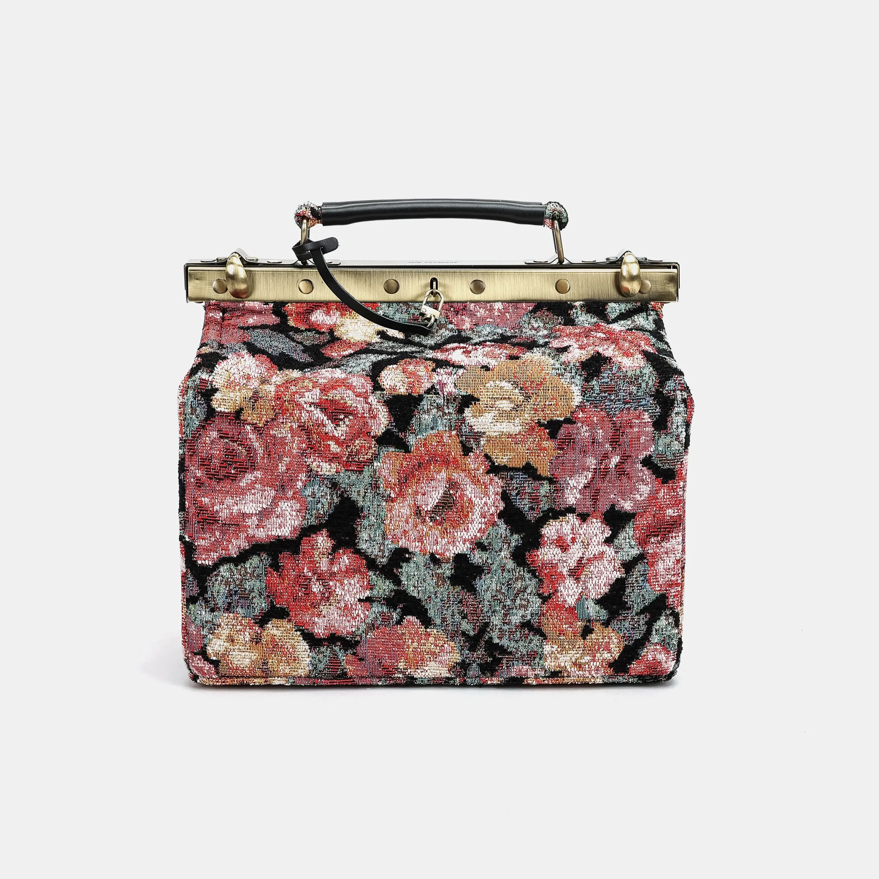 Floral Rose Vivienne Carpet Purse Gladstone Bag