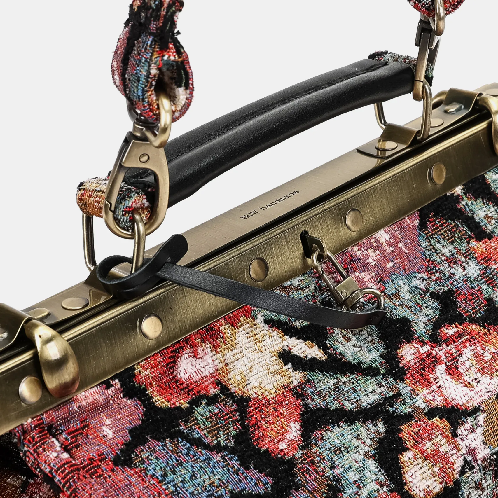 Floral Rose Vivienne Carpet Purse Gladstone Bag - Image 6