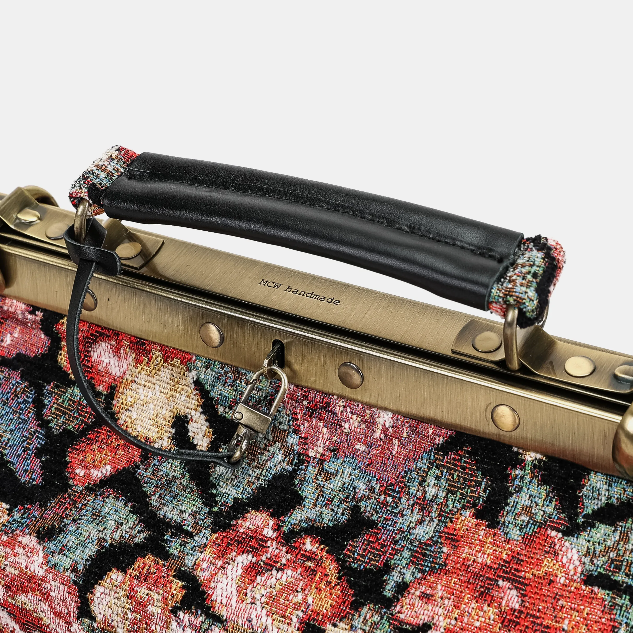 Floral Rose Vivienne Carpet Purse Gladstone Bag - Image 7