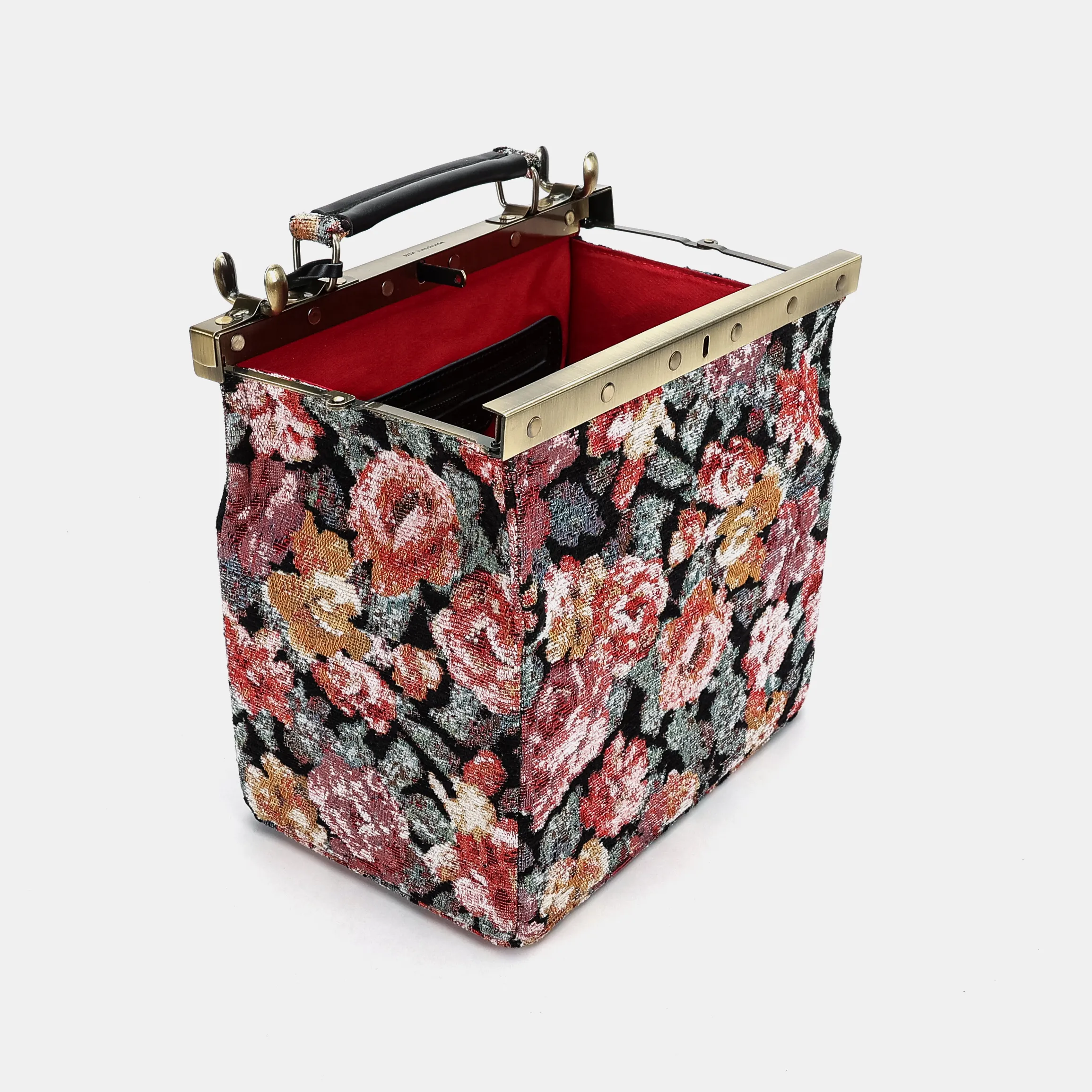 Floral Rose Vivienne Carpet Purse Gladstone Bag - Image 9