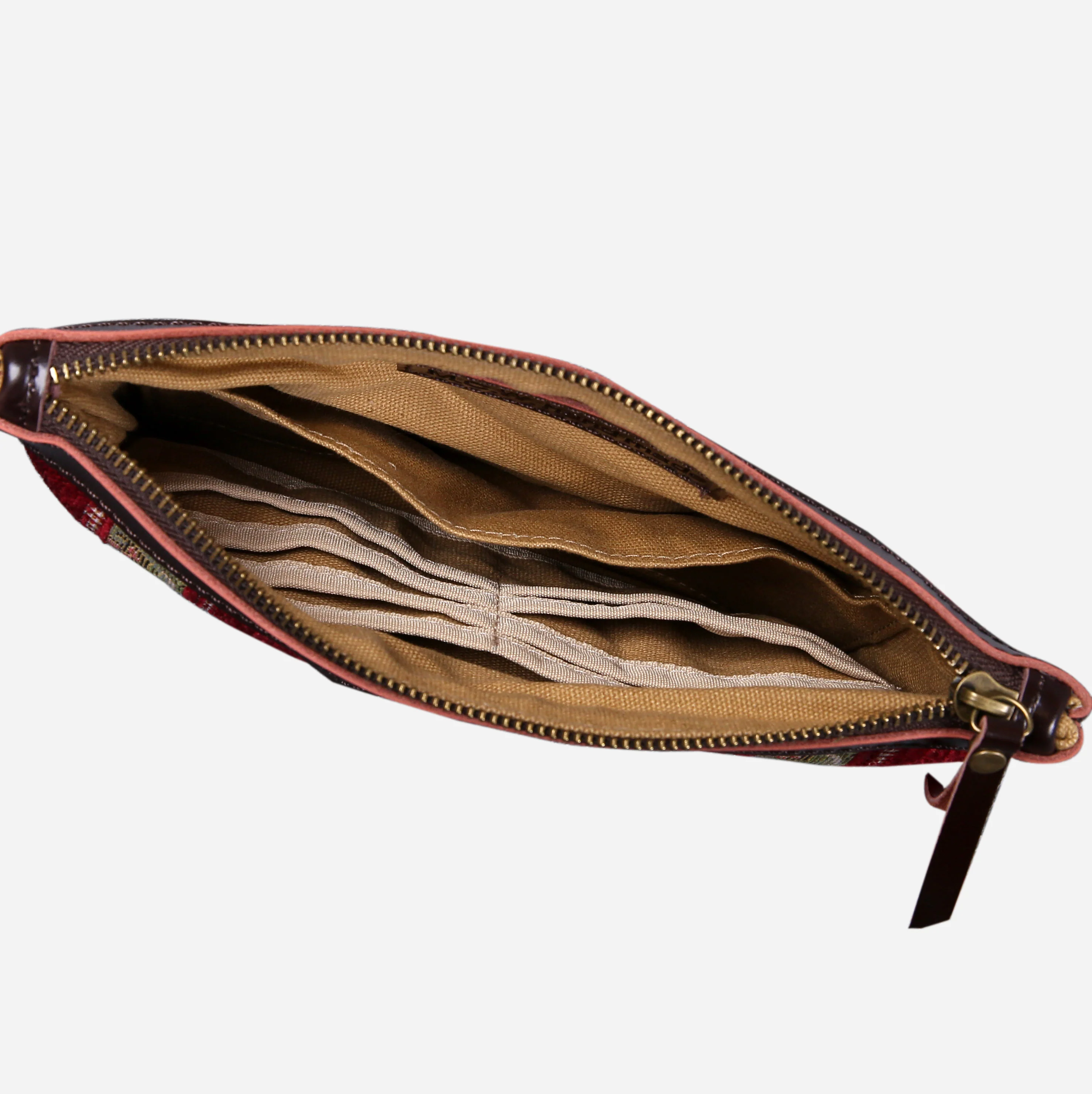 Floral Stripes Red Wristlet Clutch - Image 4