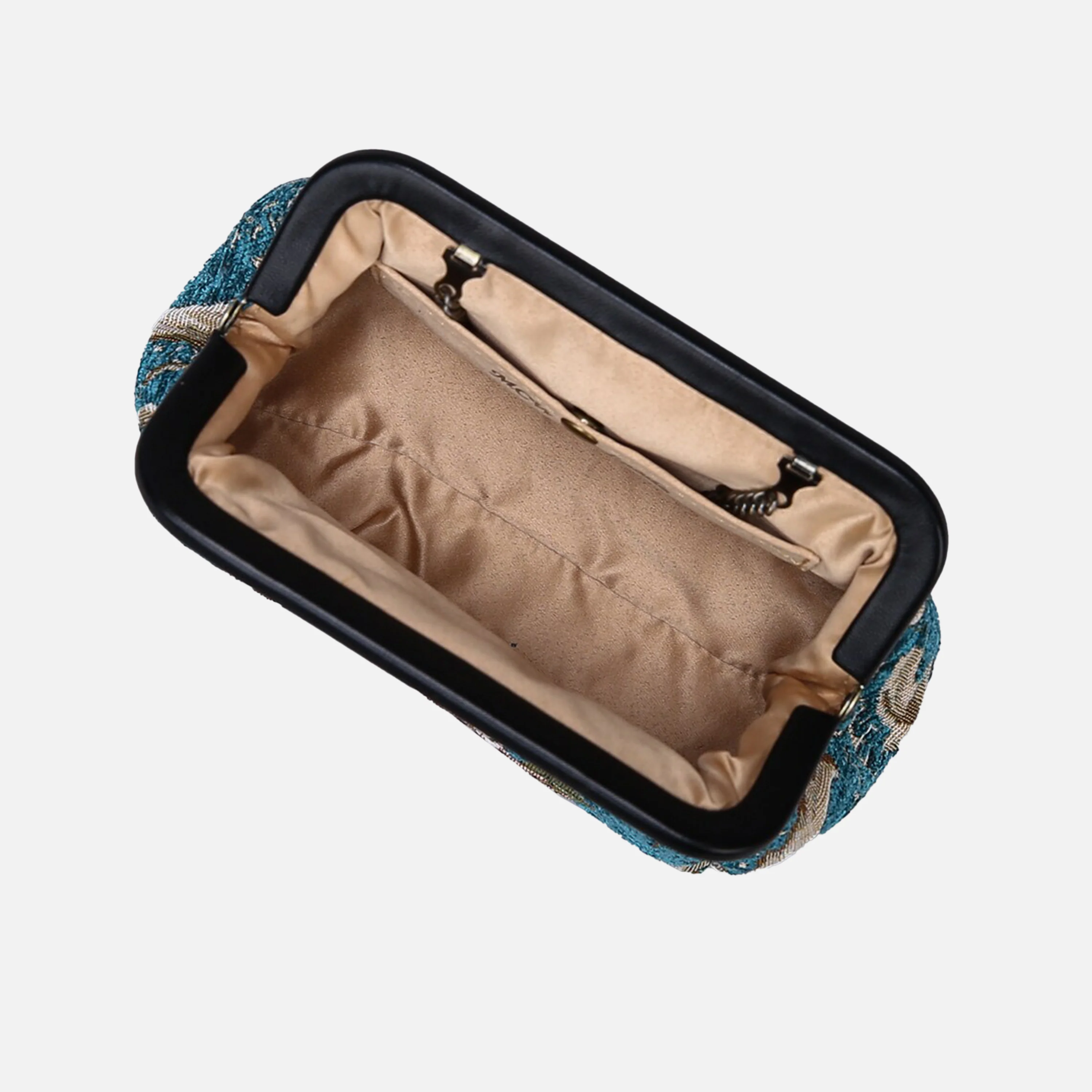 Floral Teal Evening Bag Clutch - Image 6
