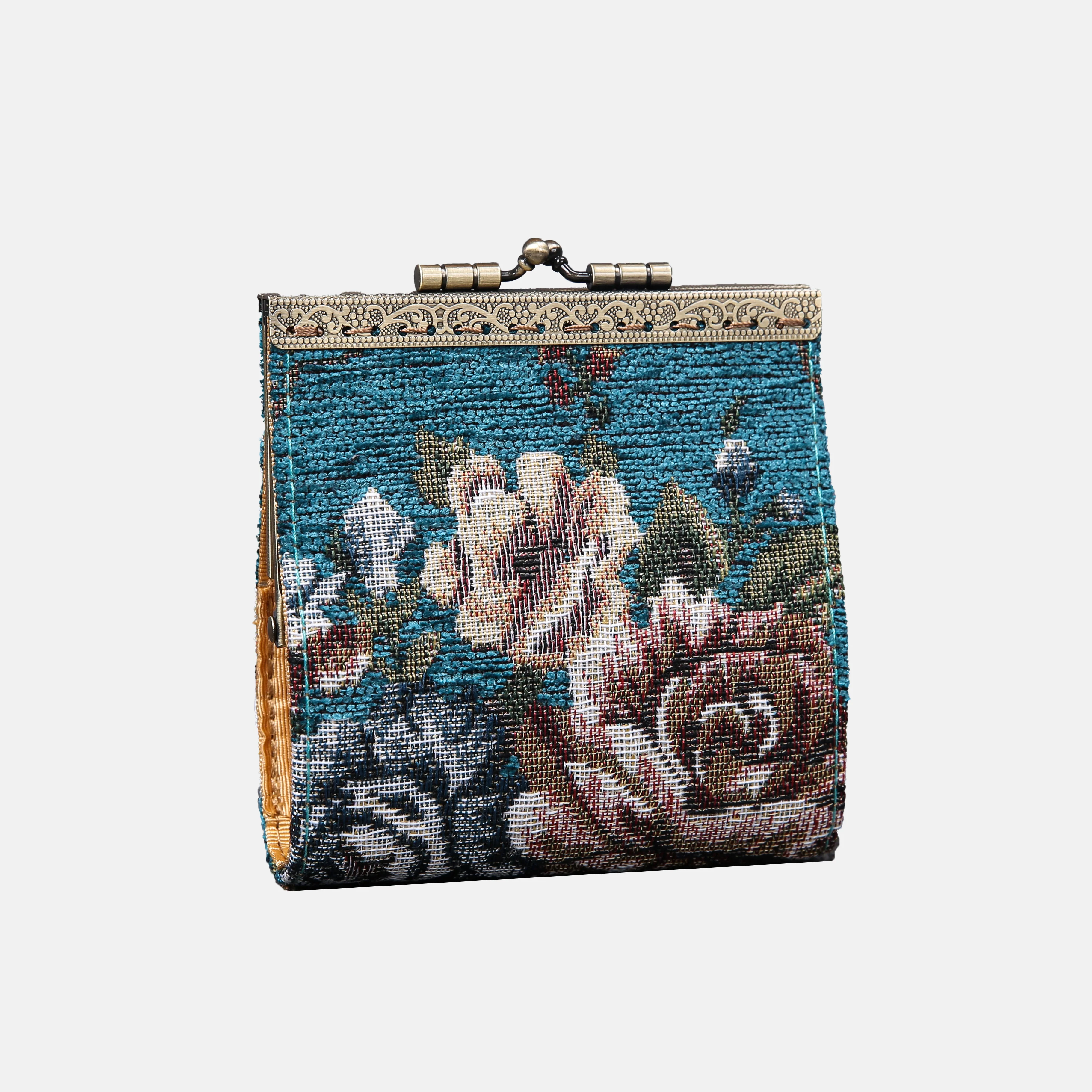 Floral Teal Card Wallet - Image 2