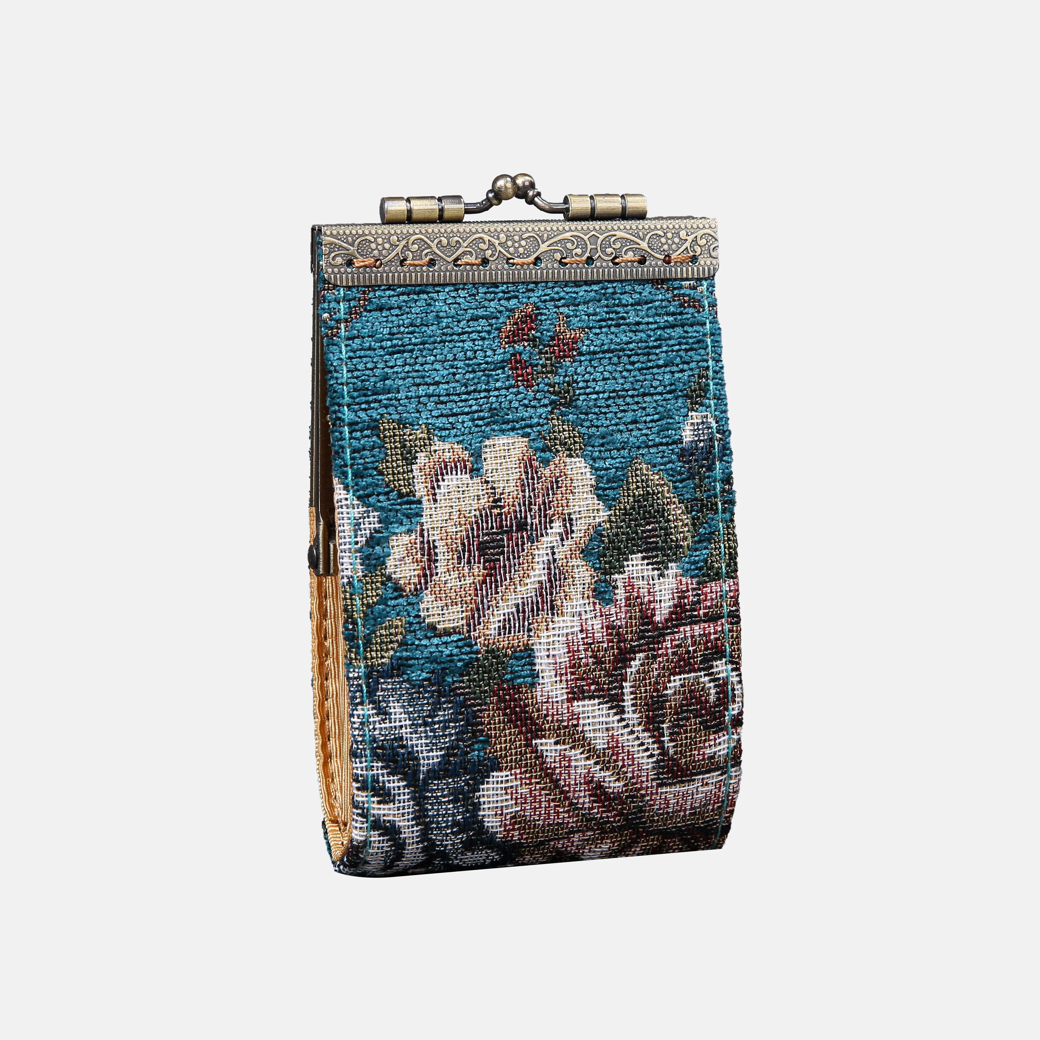 Floral Teal Card Wallet - Image 3
