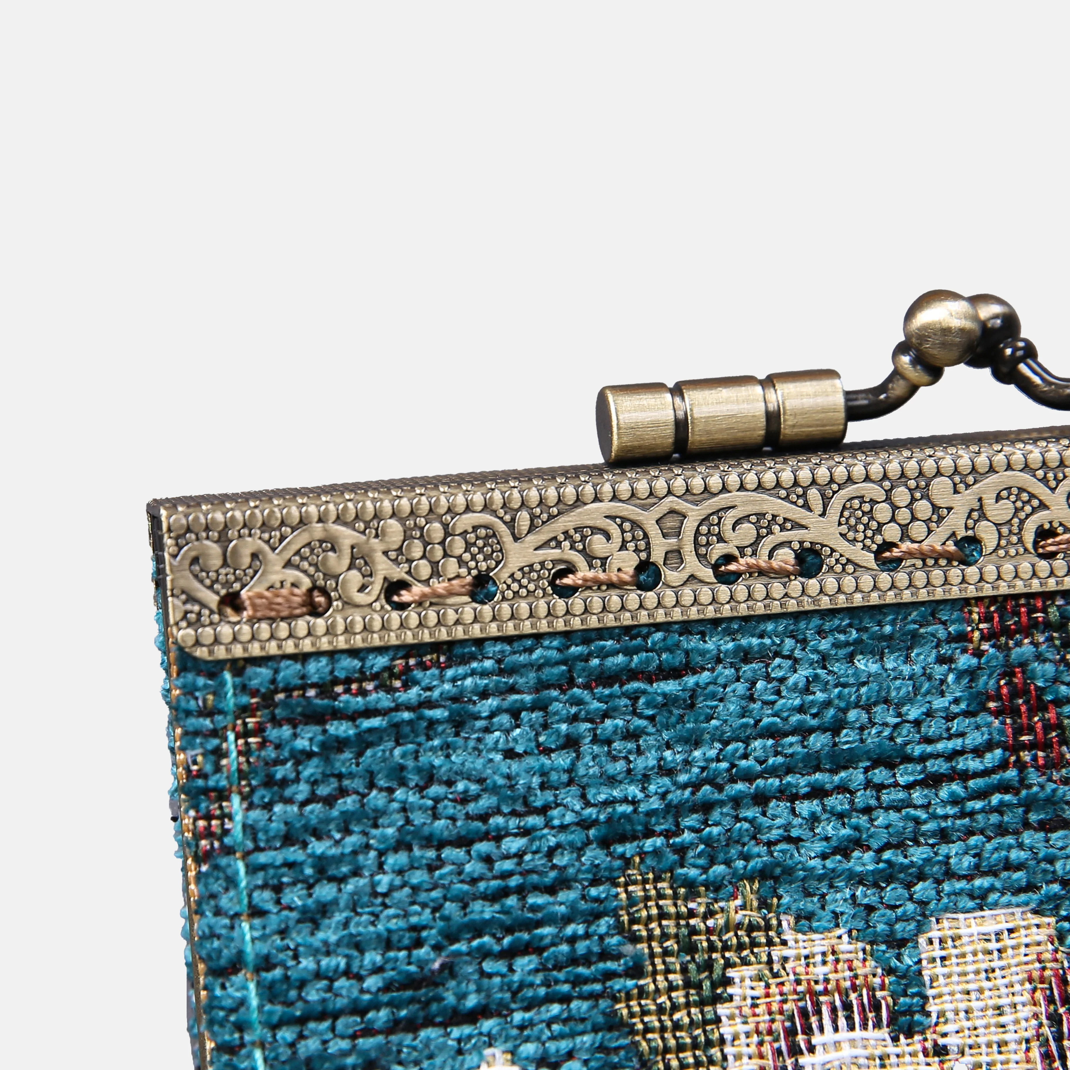 Floral Teal Card Wallet - Image 9