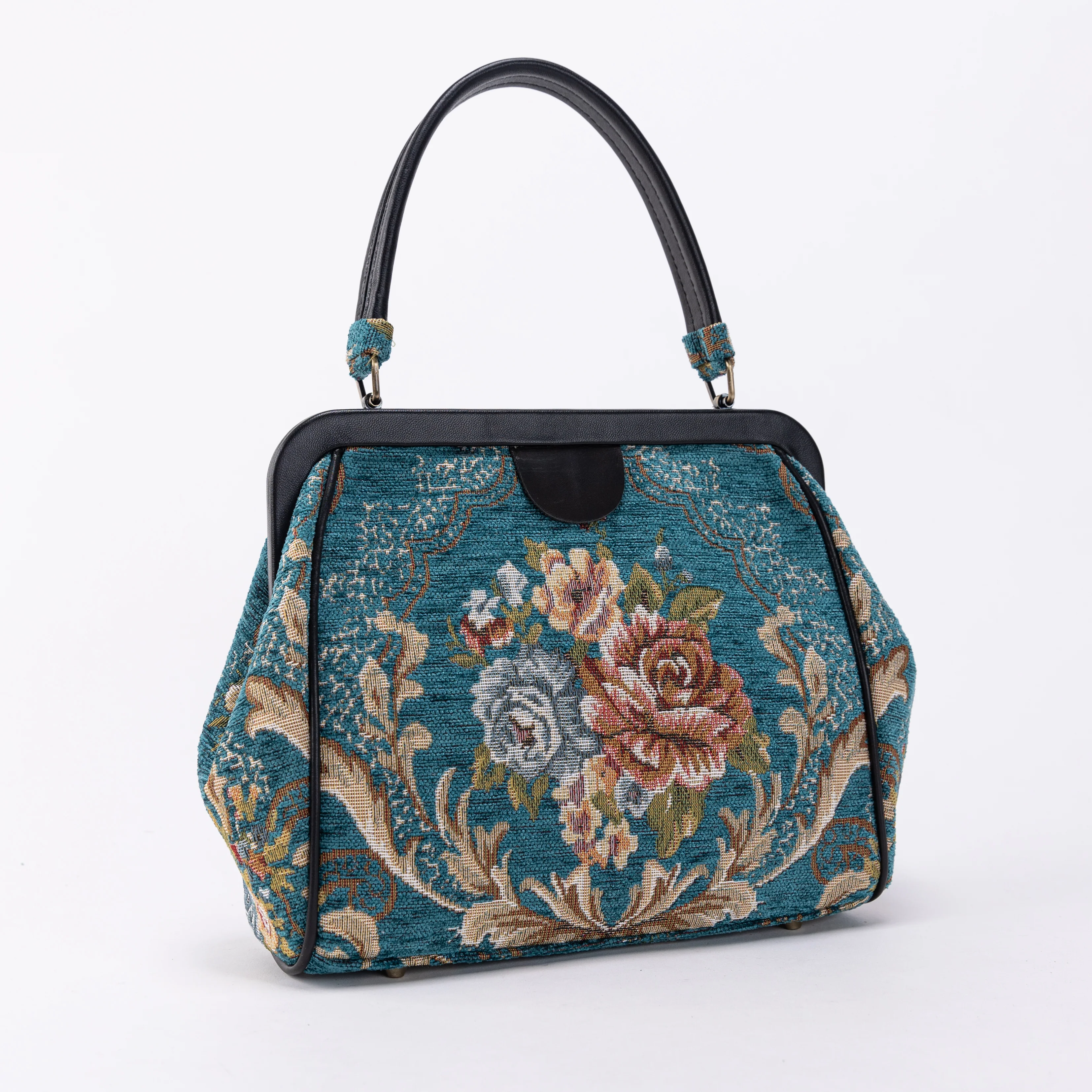Floral Teal Alma Satchel - Image 3