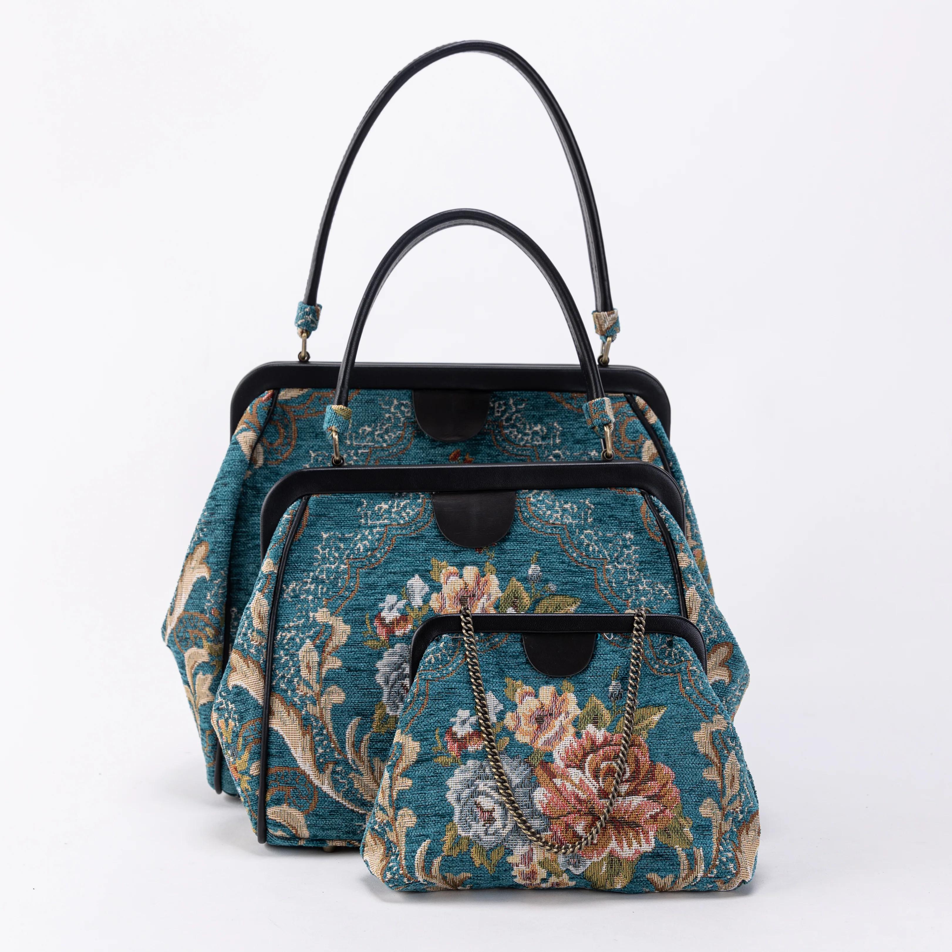 Floral Teal Alma Shoulder Bag - Image 7