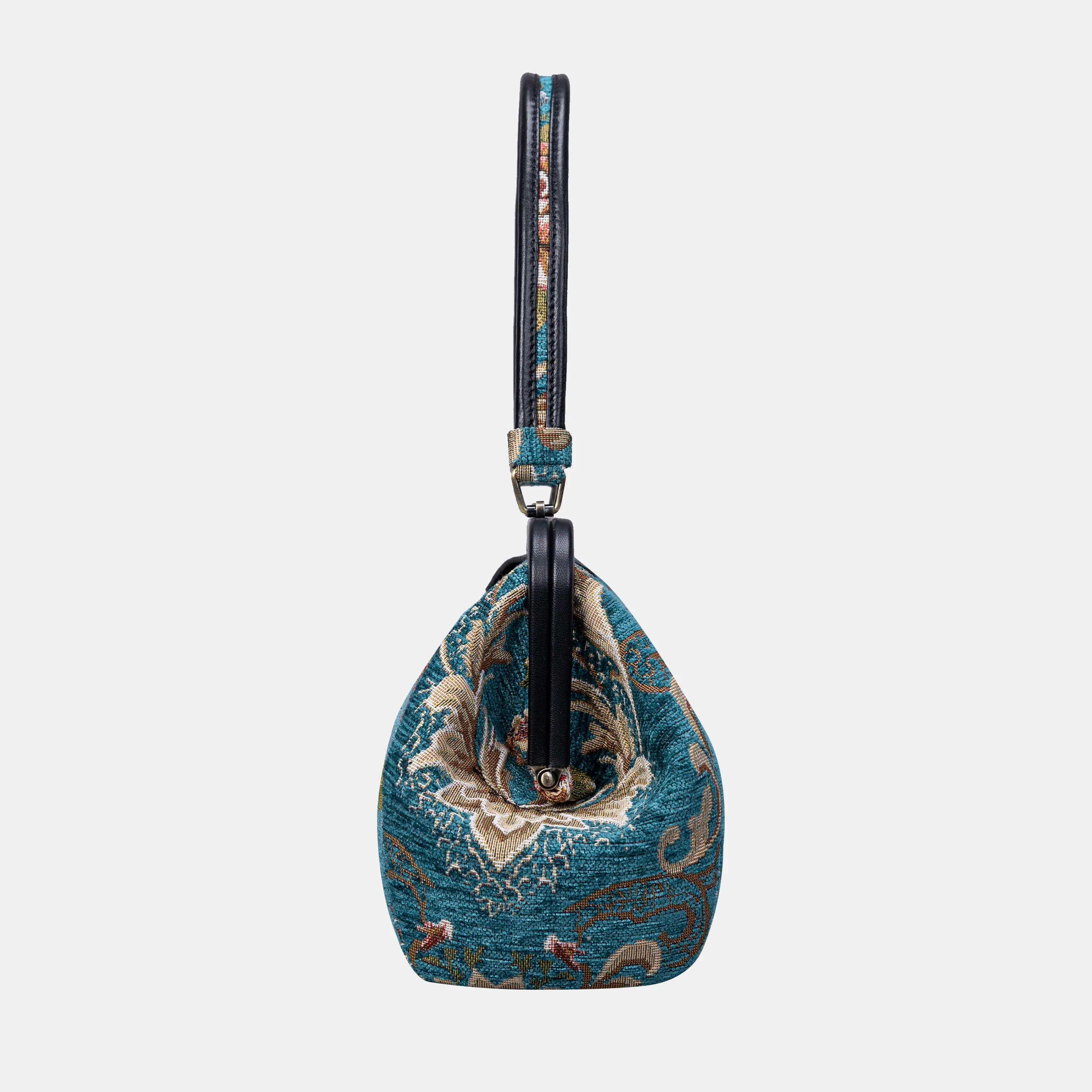 Floral Teal Shoulder Bag - Image 4