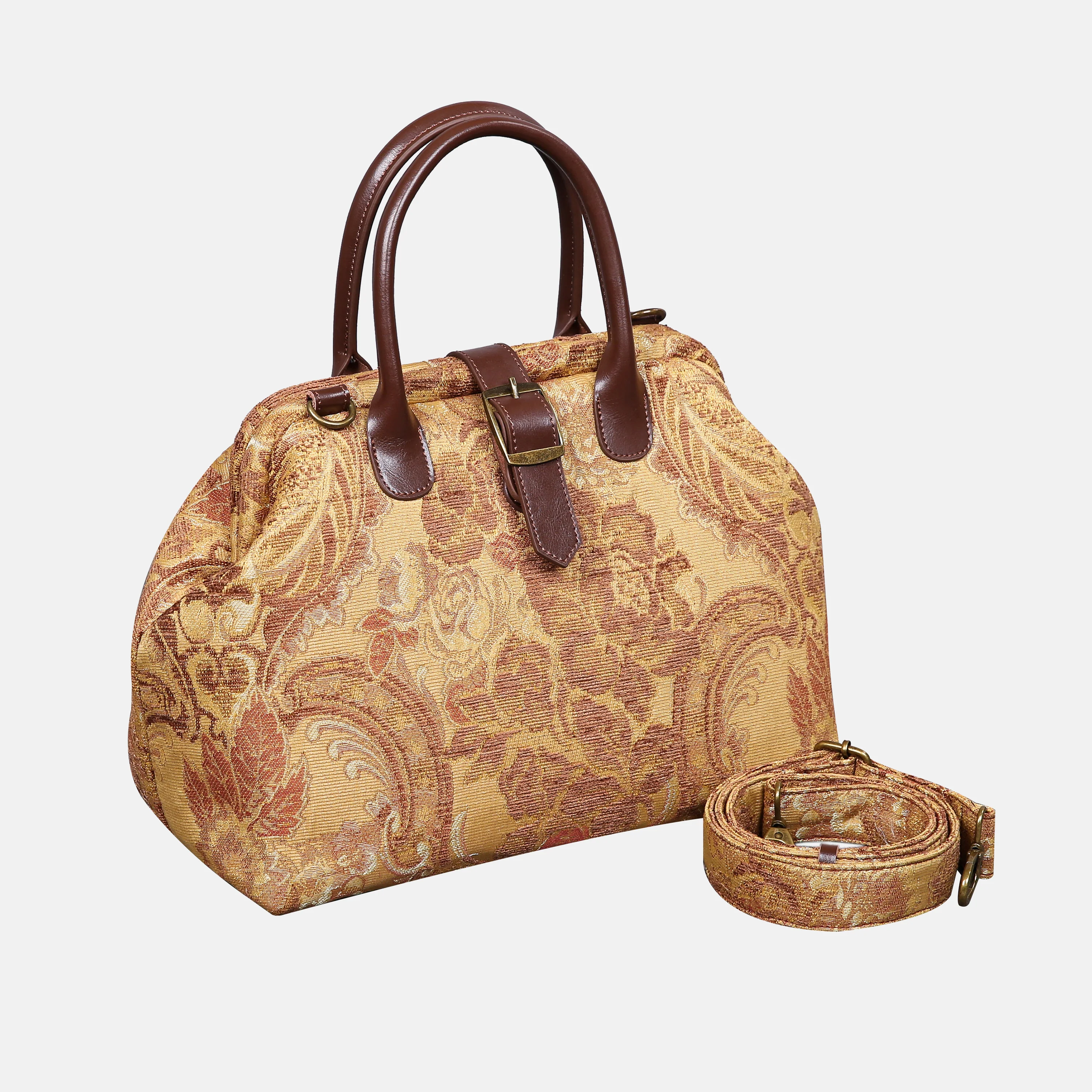 Floral Vintage Carpet Handbag Purse - Image 3