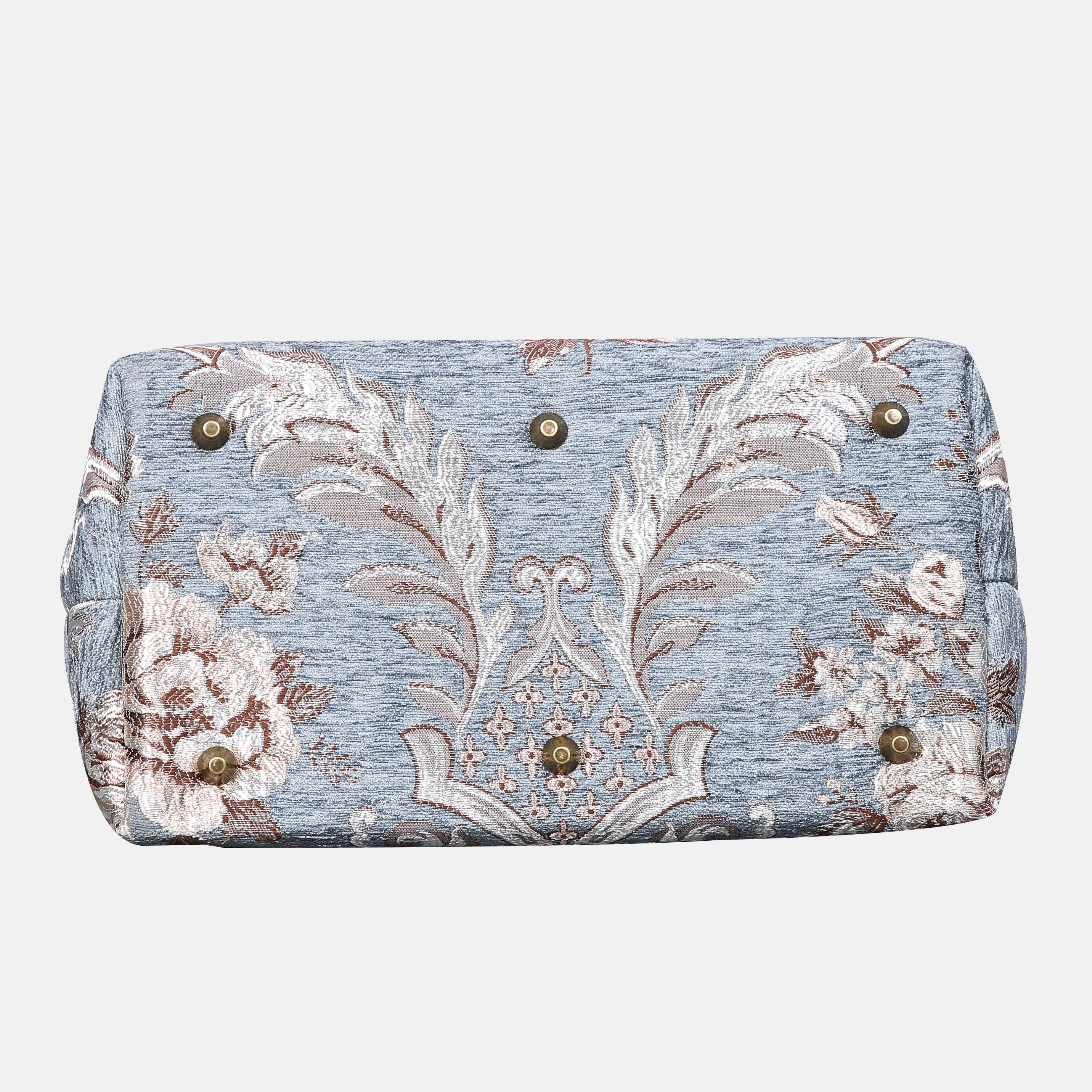 Floral Windy Blue Carpet Handbag Purse - Image 5