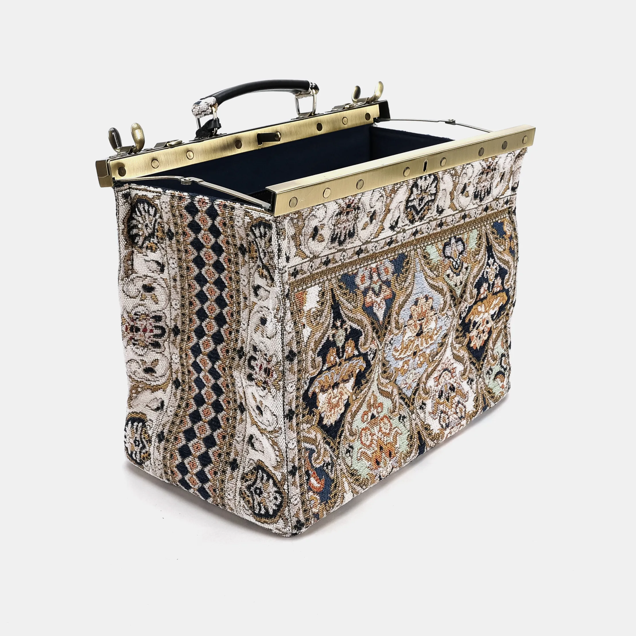 Golden Age Navy Celine Carpet Gladstone Bag - Image 10