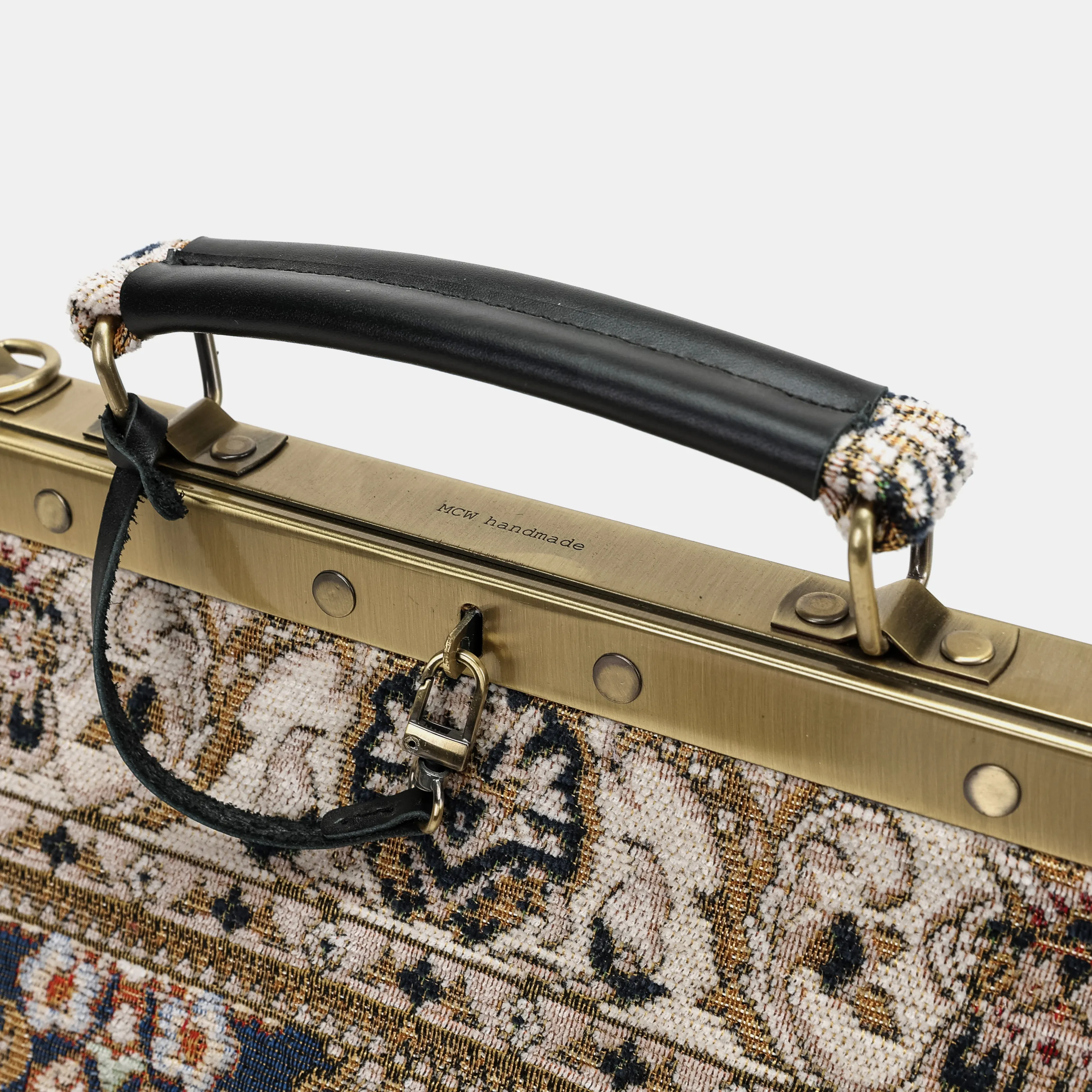Golden Age Navy Celine Carpet Gladstone Bag - Image 4