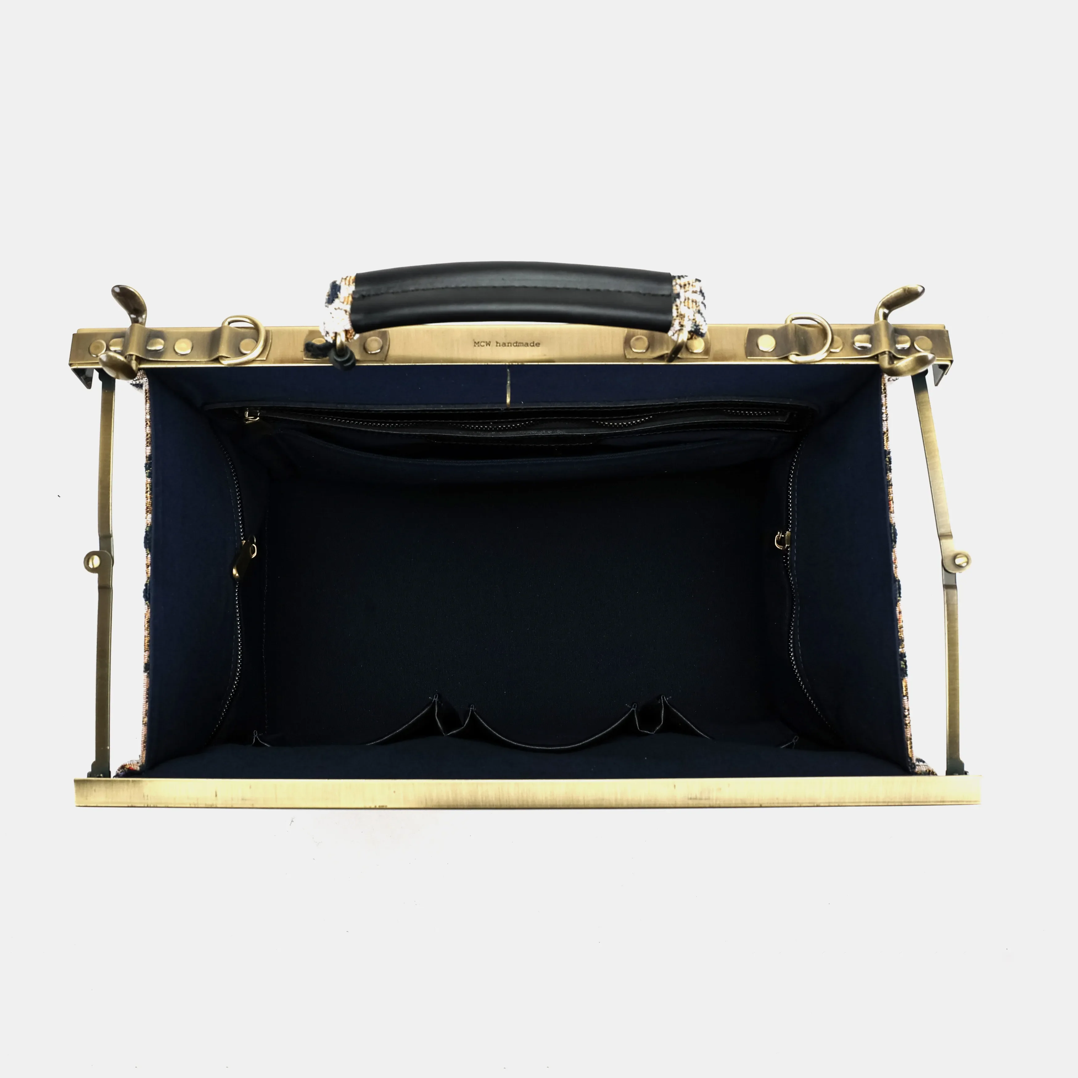 Golden Age Navy Celine Carpet Gladstone Bag - Image 8