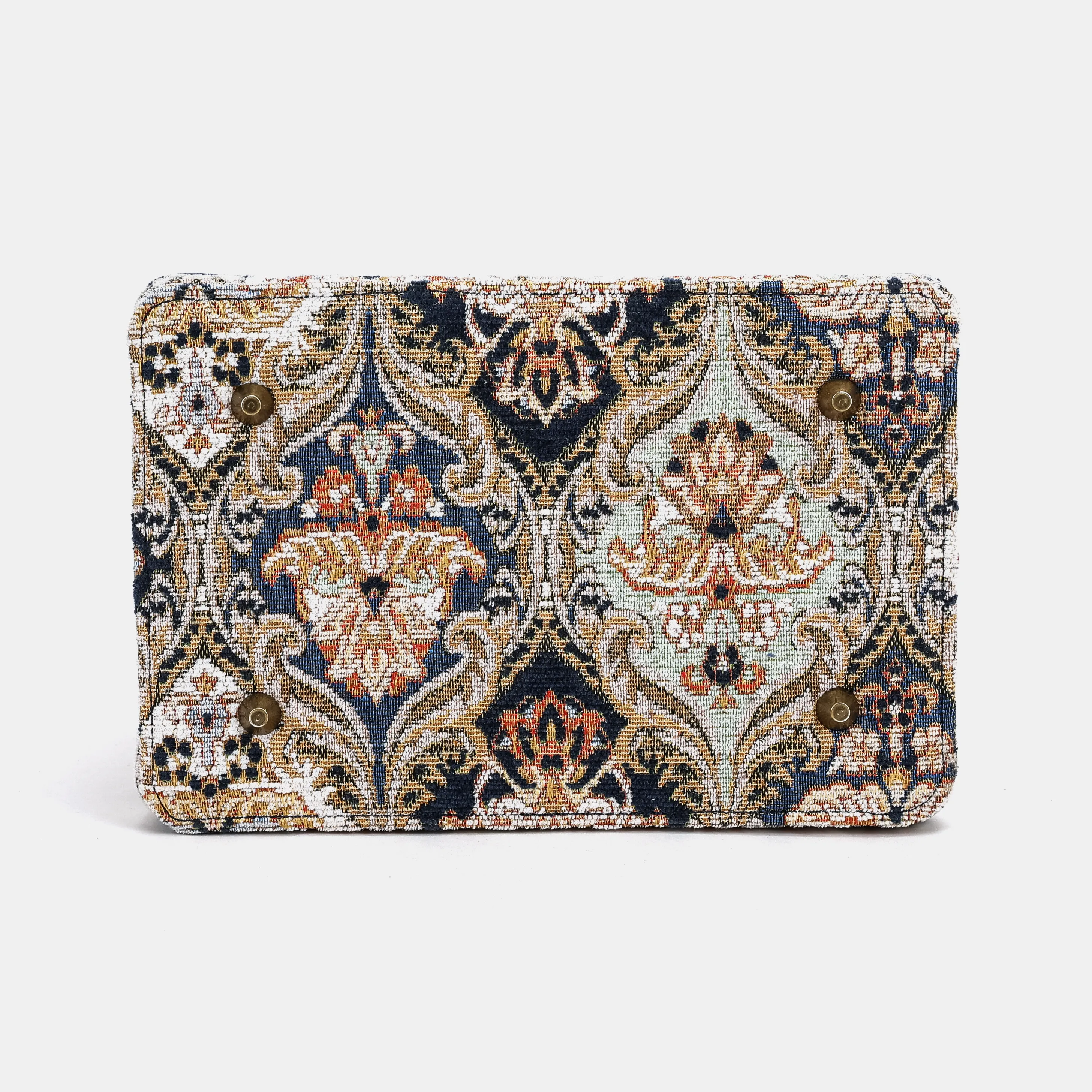 Golden Age Navy Vivienne Carpet Purse Gladstone Bag - Image 10