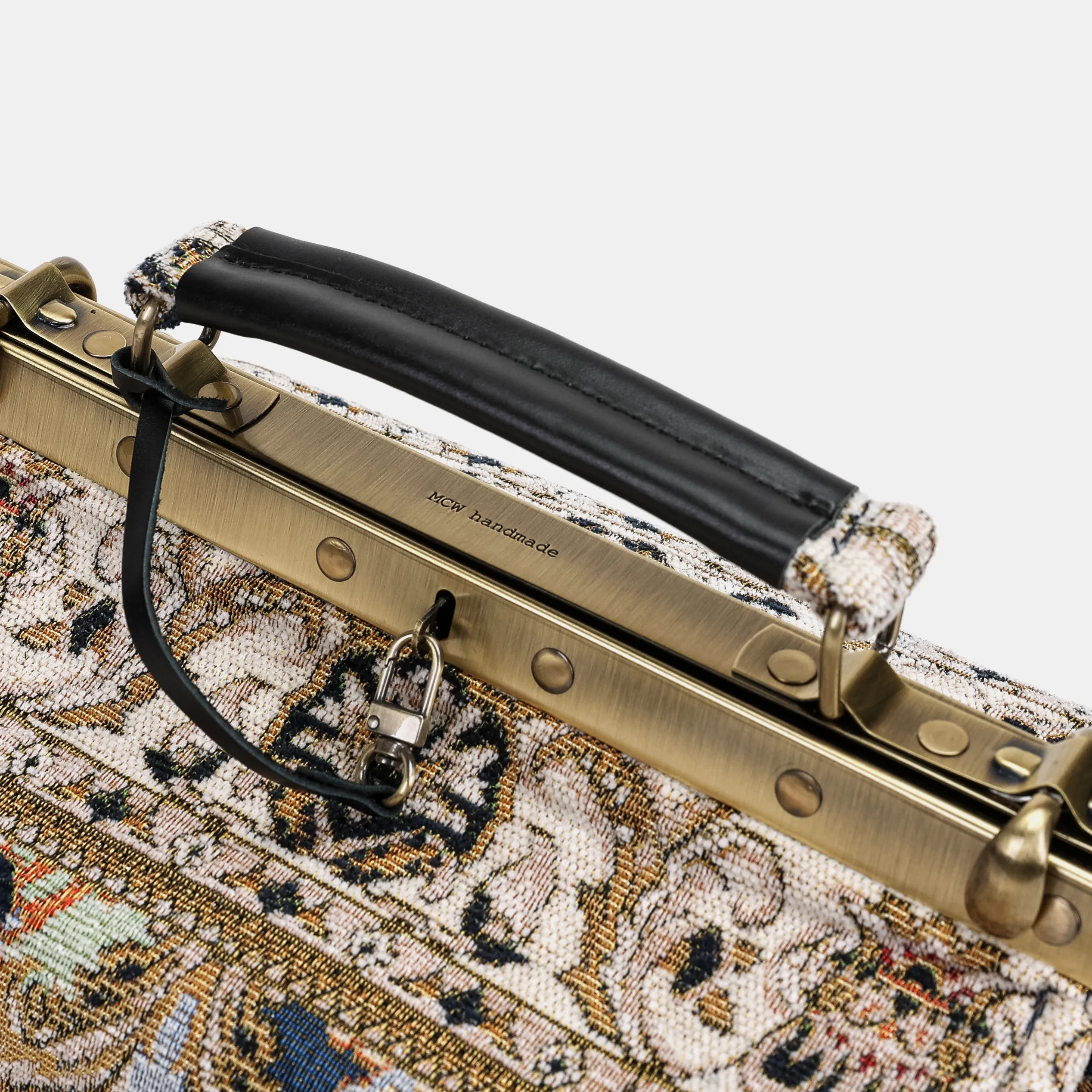 Golden Age Navy Vivienne Carpet Purse Gladstone Bag - Image 7