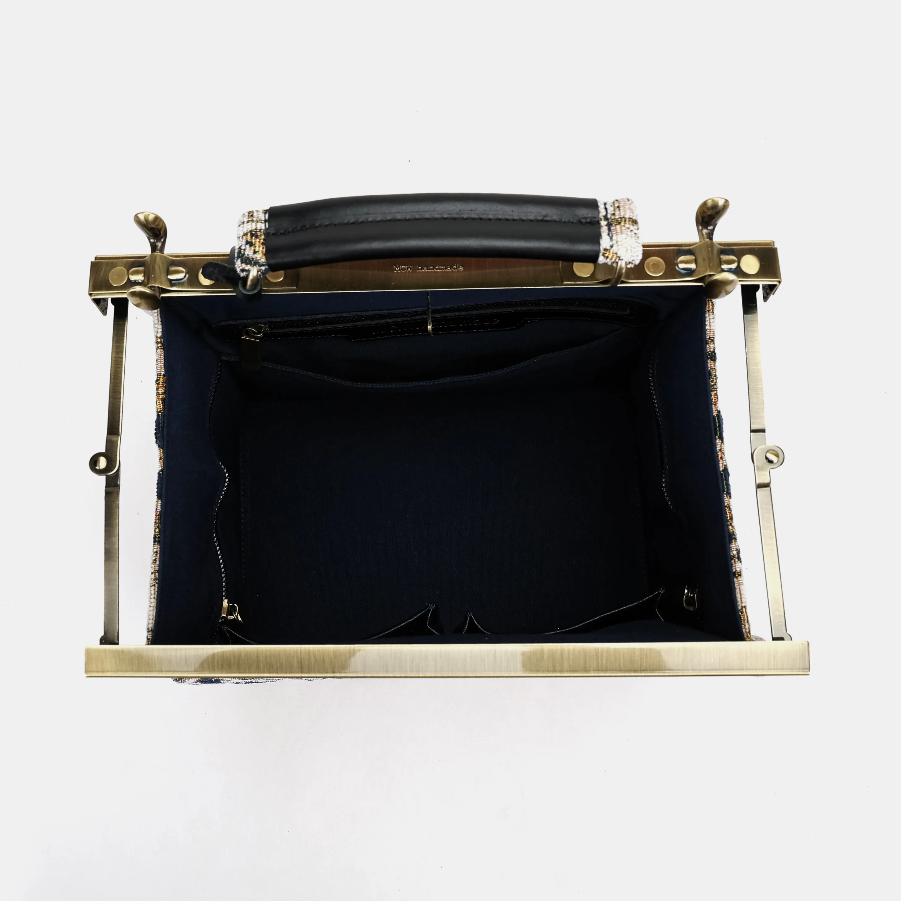 Golden Age Navy Vivienne Carpet Purse Gladstone Bag - Image 8
