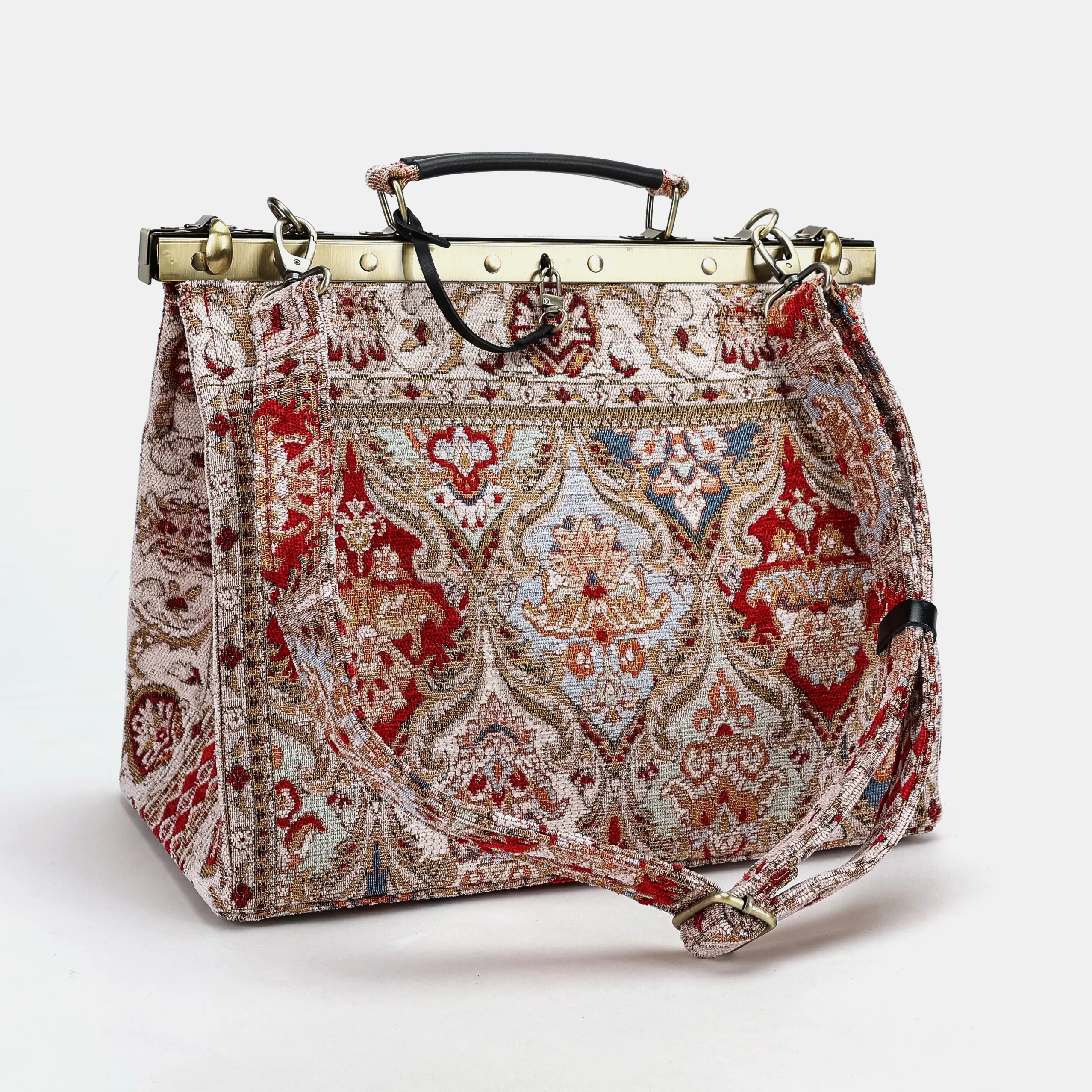 Golden Age Red Celine Carpet Gladstone Bag - Image 9