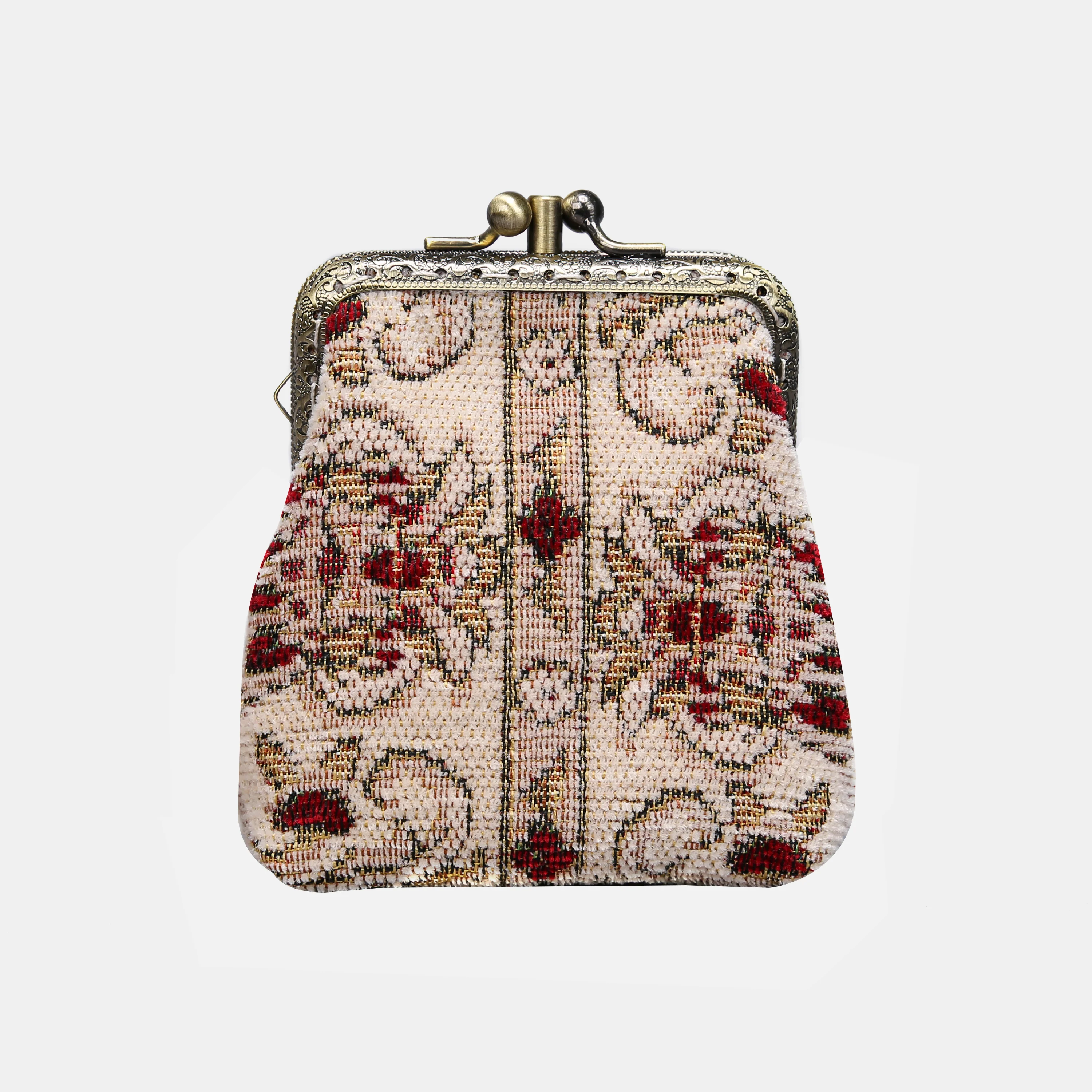 Golden Age Red Double Kiss Clasp Coin Purse - Image 3