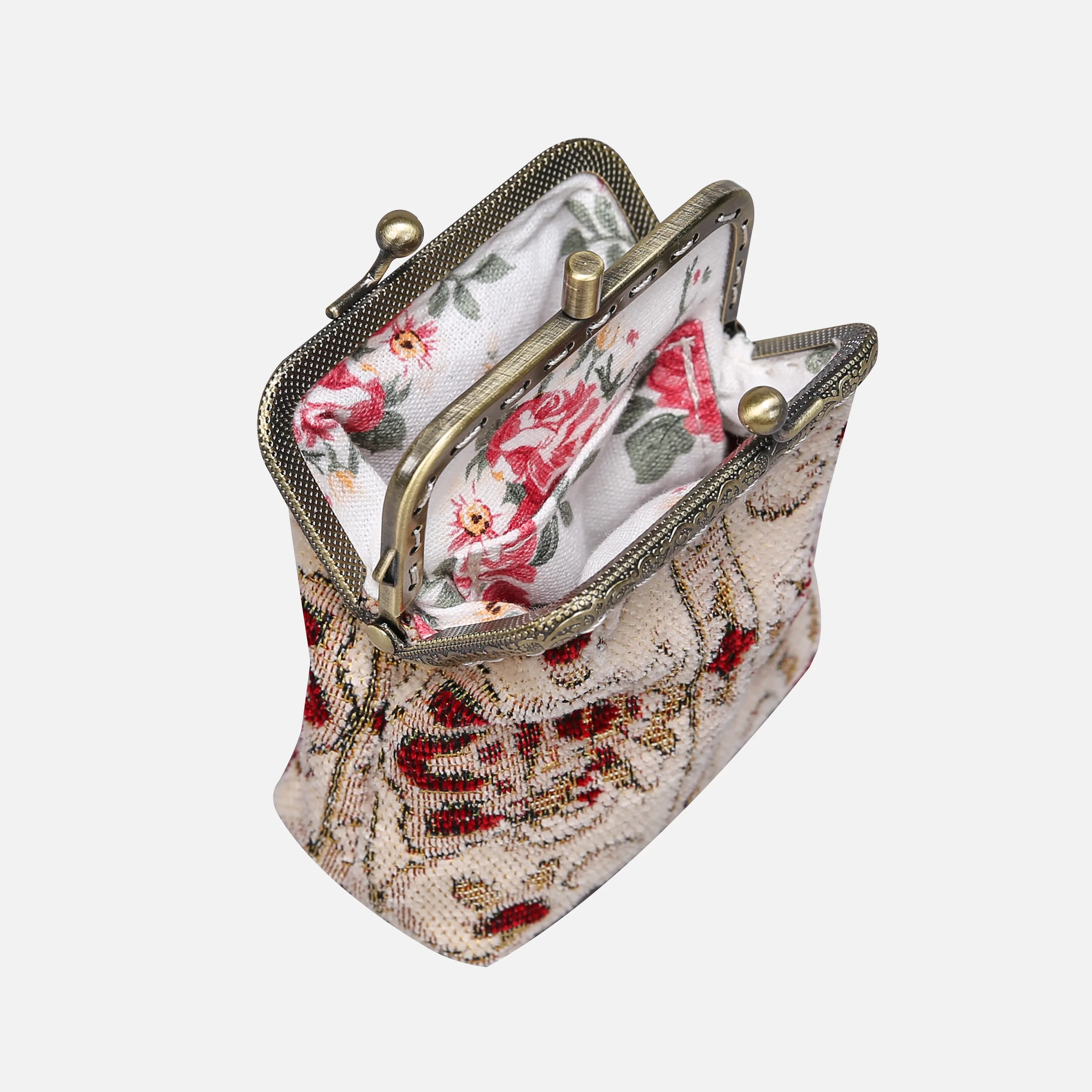 Golden Age Red Double Kiss Clasp Coin Purse - Image 6