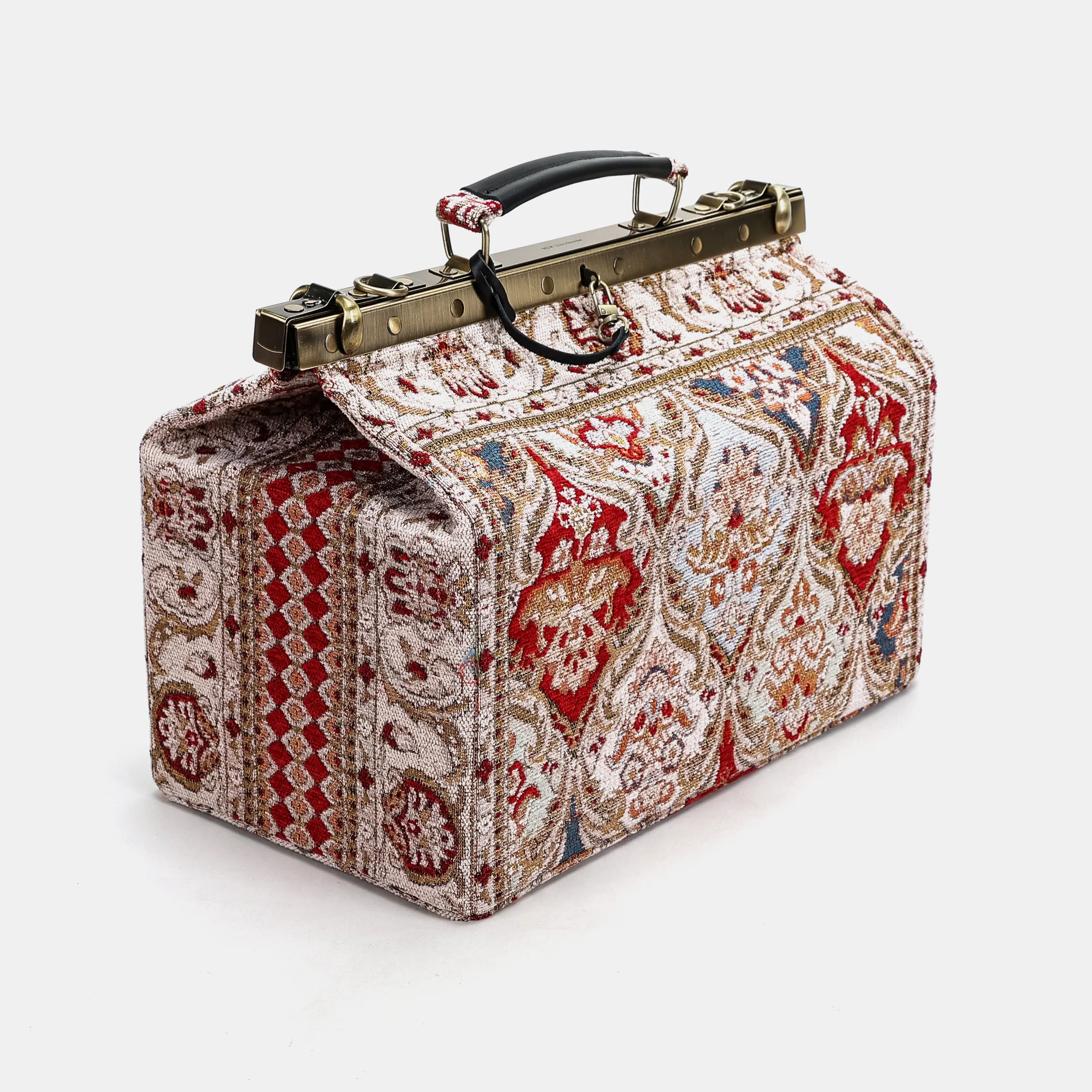 Golden Age Red Genevieve Carpet Gladstone Bag - Image 2