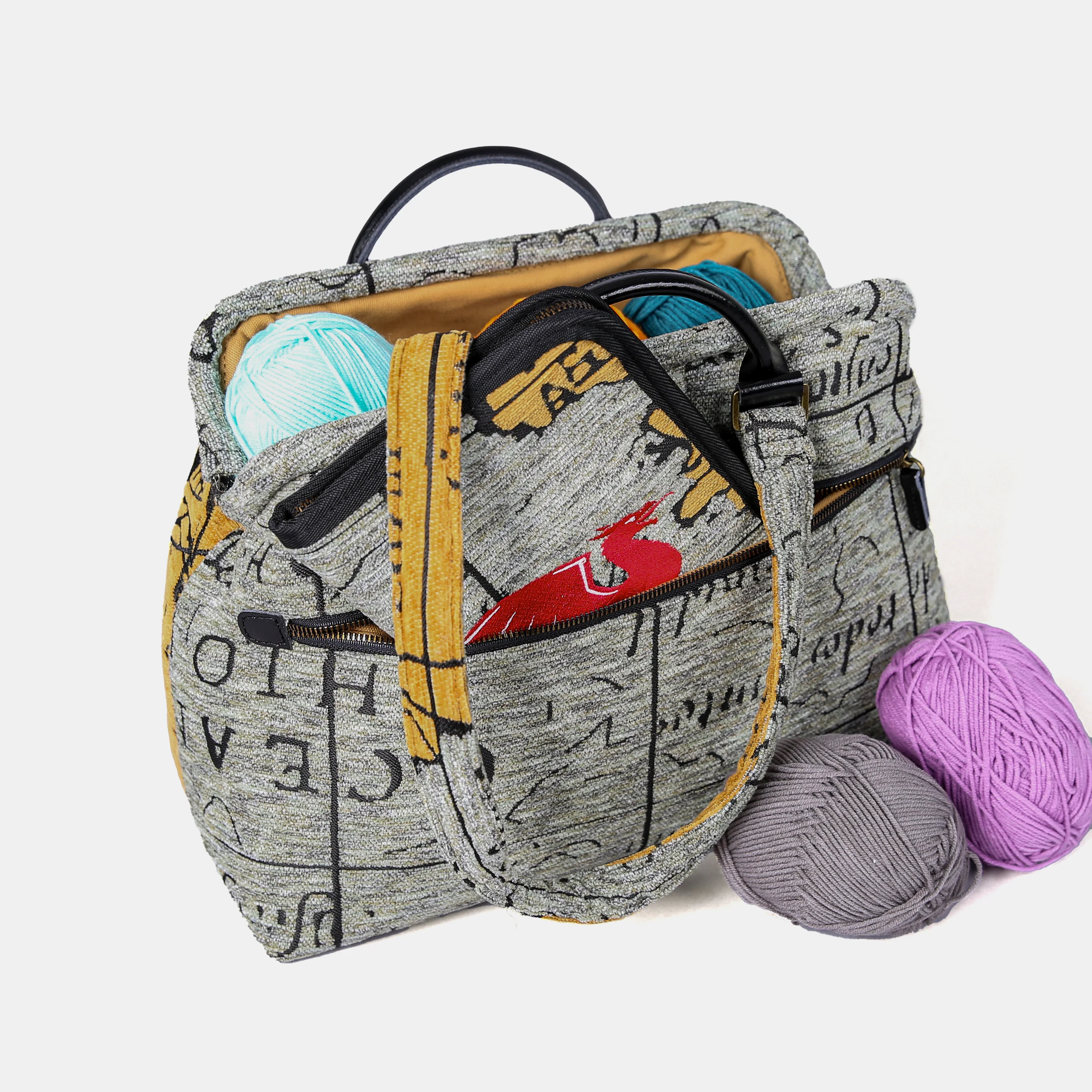 Here Be Dragons Knitting Project Bag - Image 5