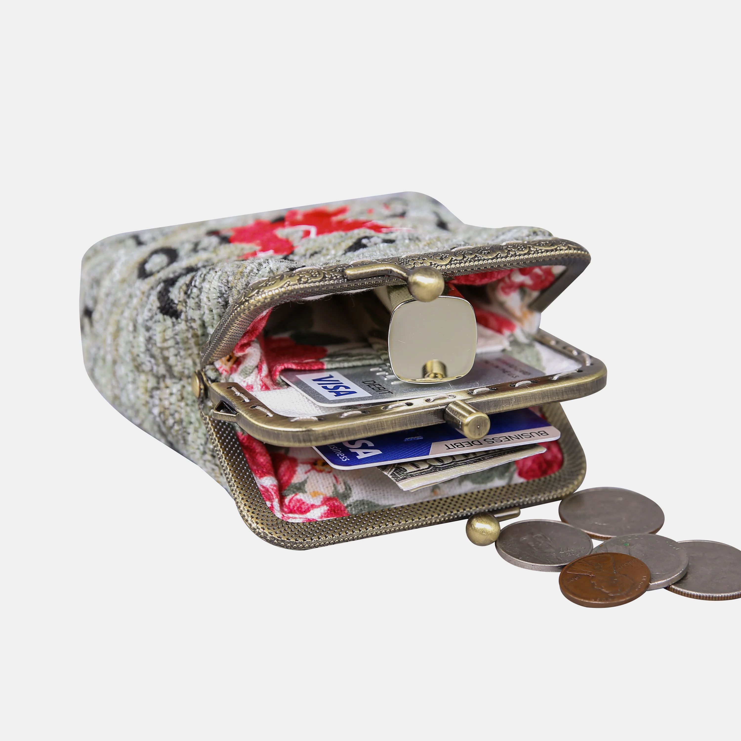 Here Be Dragons Double Kiss Clasp Coin Purse - Image 4