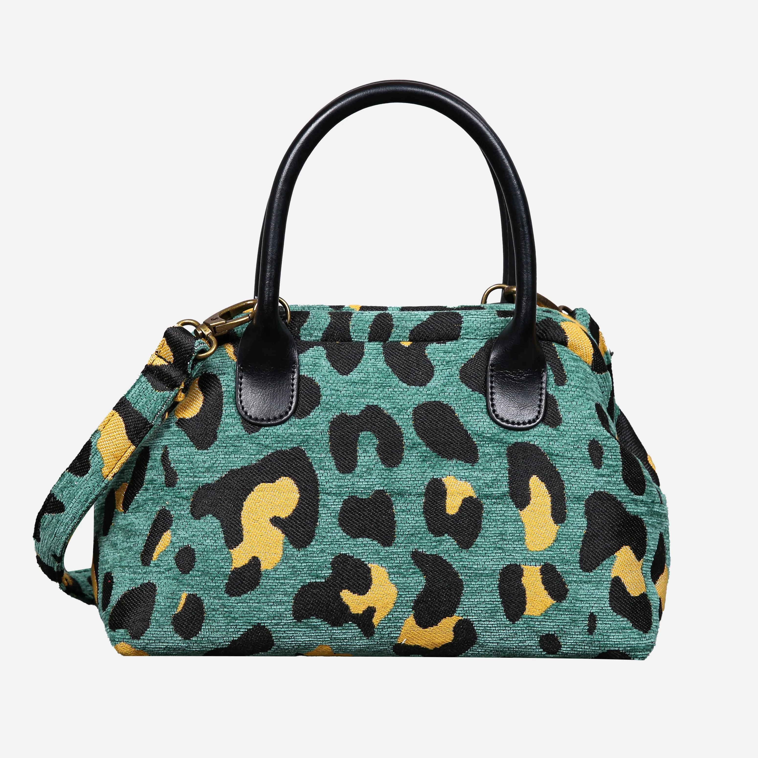 Leopard Green Carpet Satchel