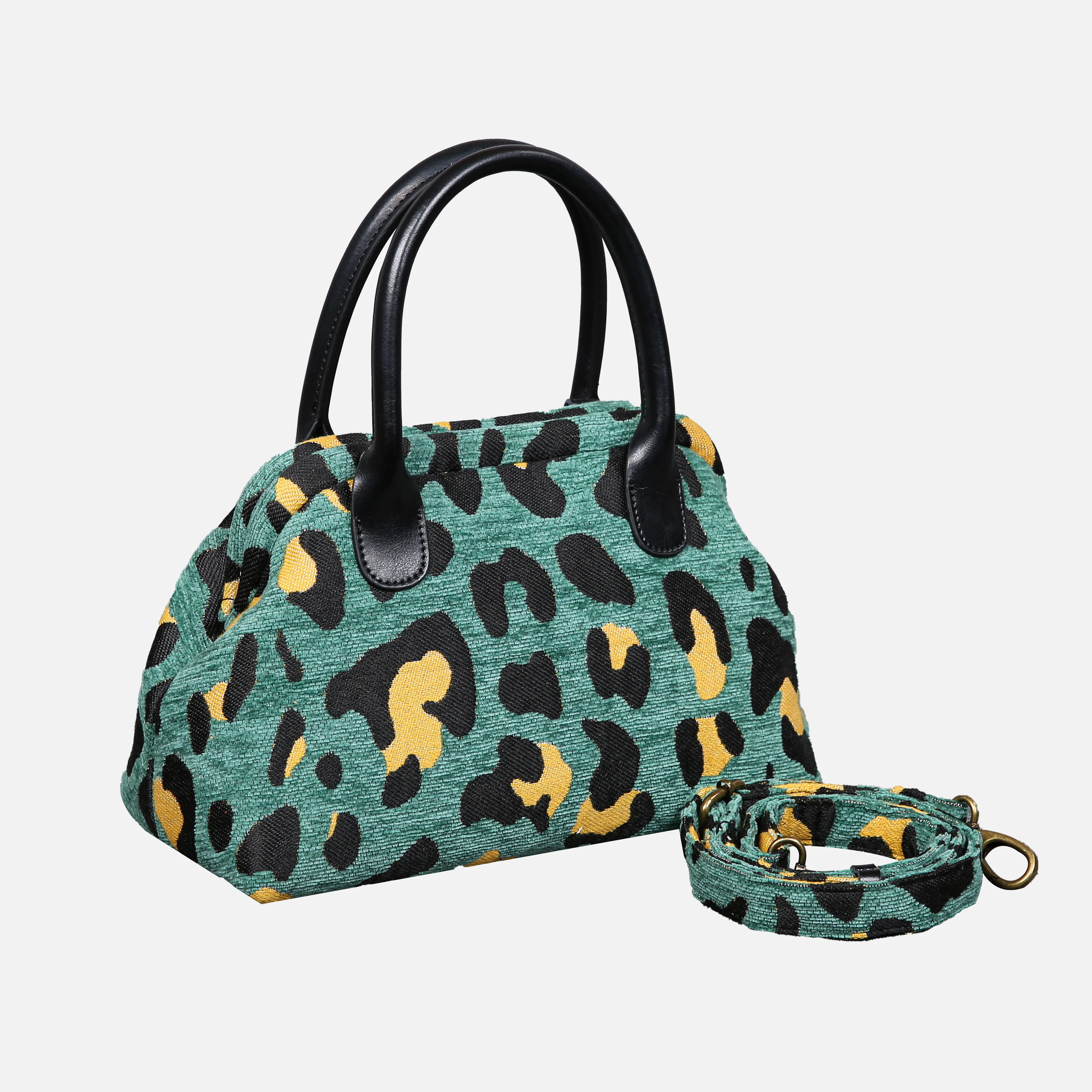 Leopard Green Carpet Satchel - Image 2