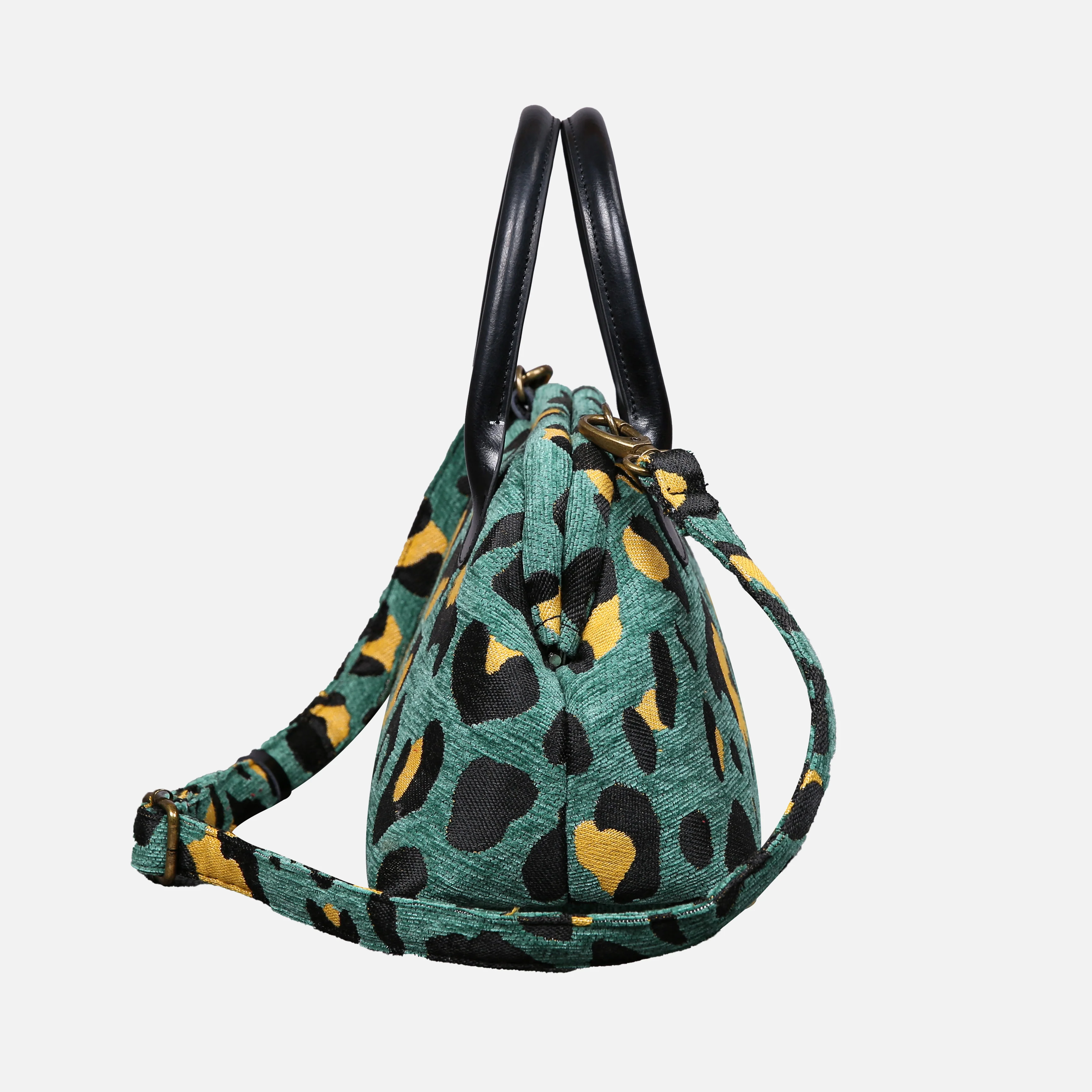 Leopard Green Carpet Satchel - Image 3