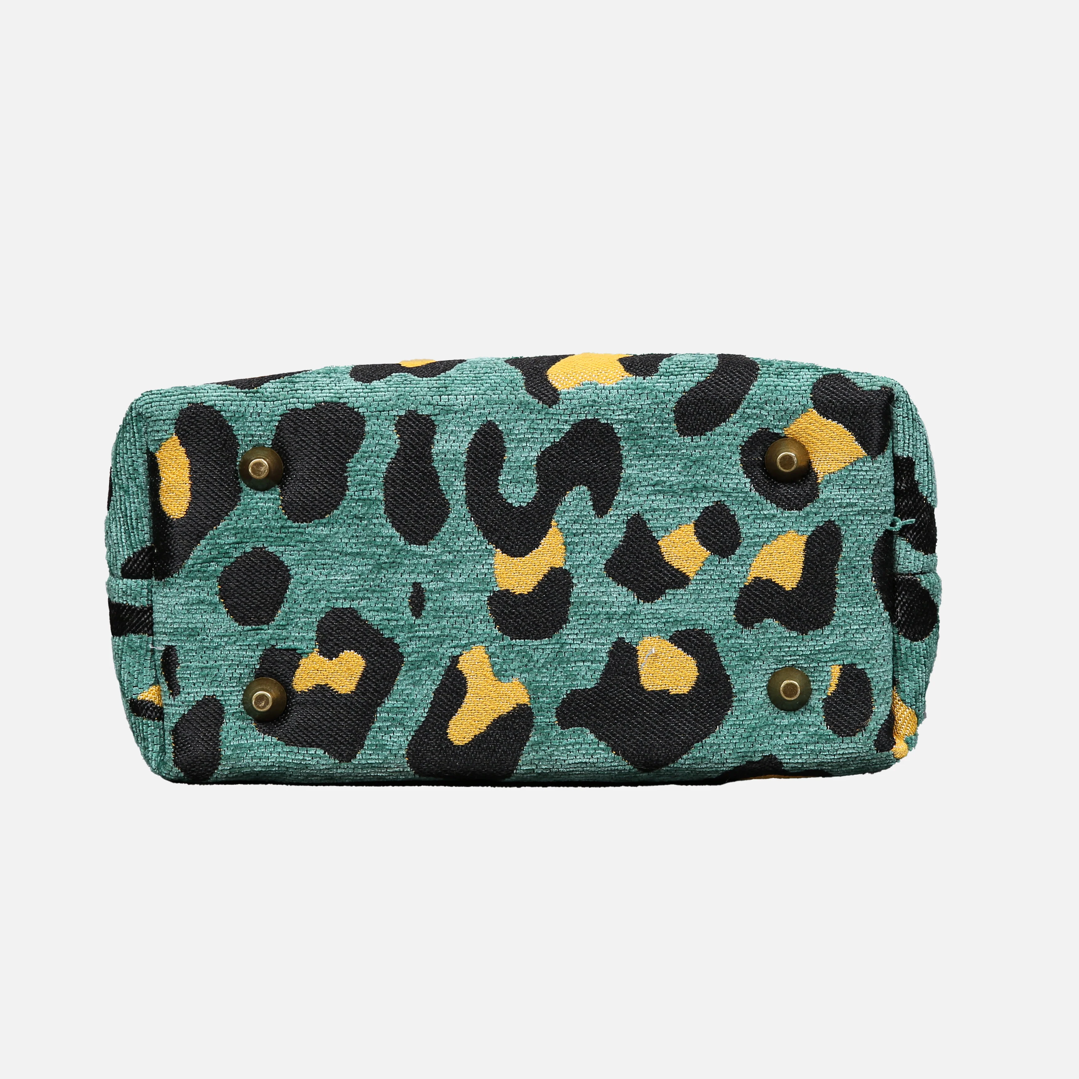 Leopard Green Tuck Lock Carpet Satchel - Image 4