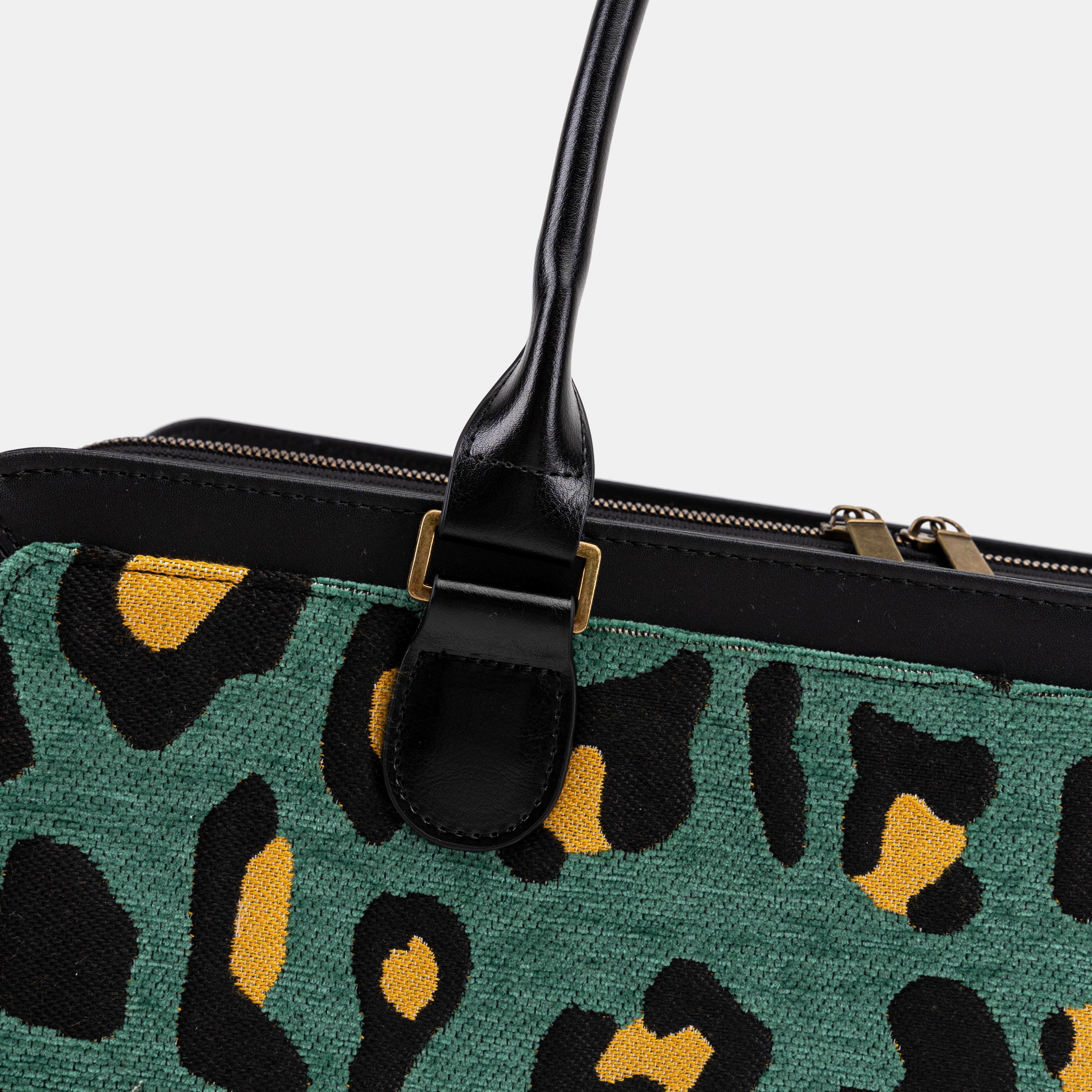 Leopard Green Business Tote - Image 4
