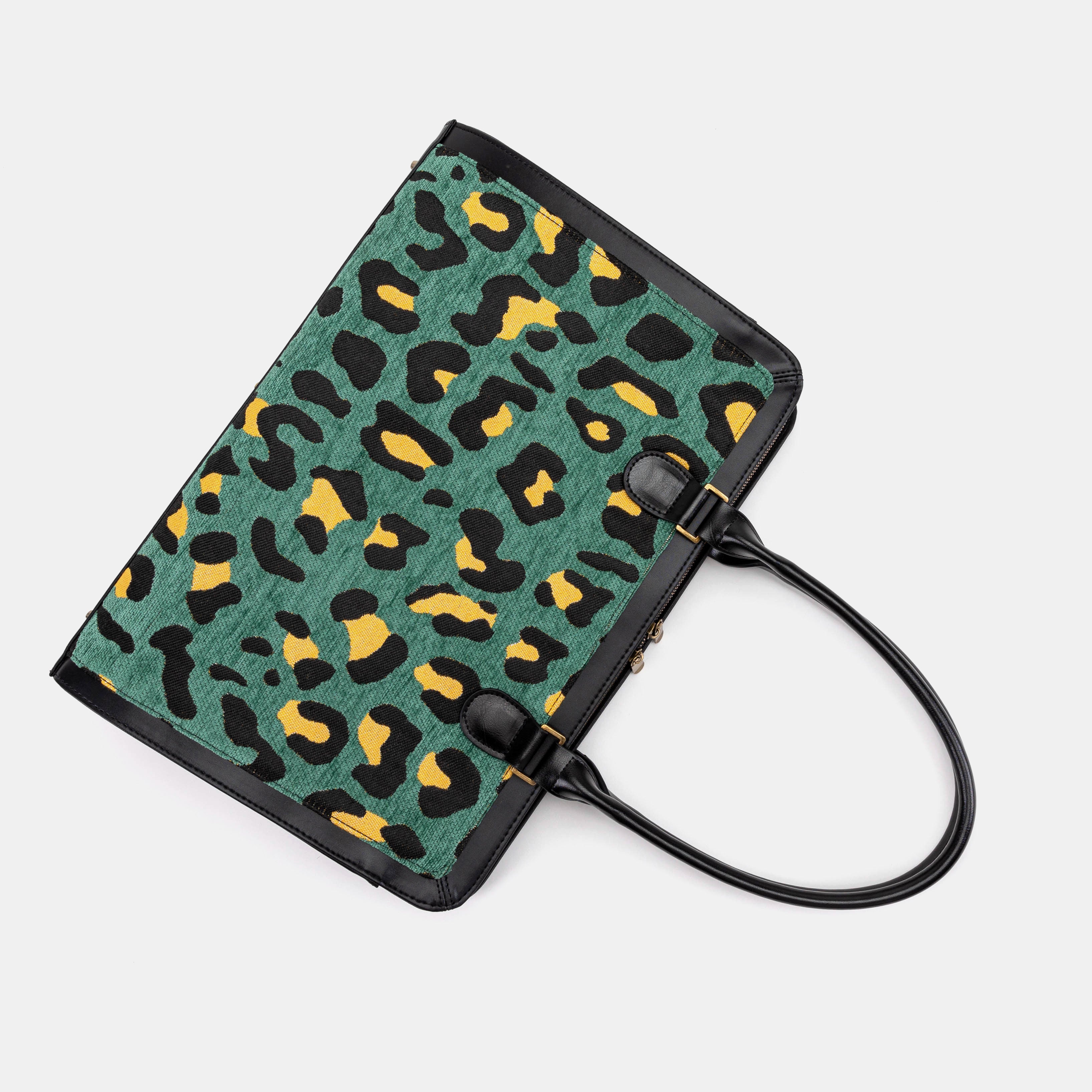 Leopard Green Business Tote - Image 6