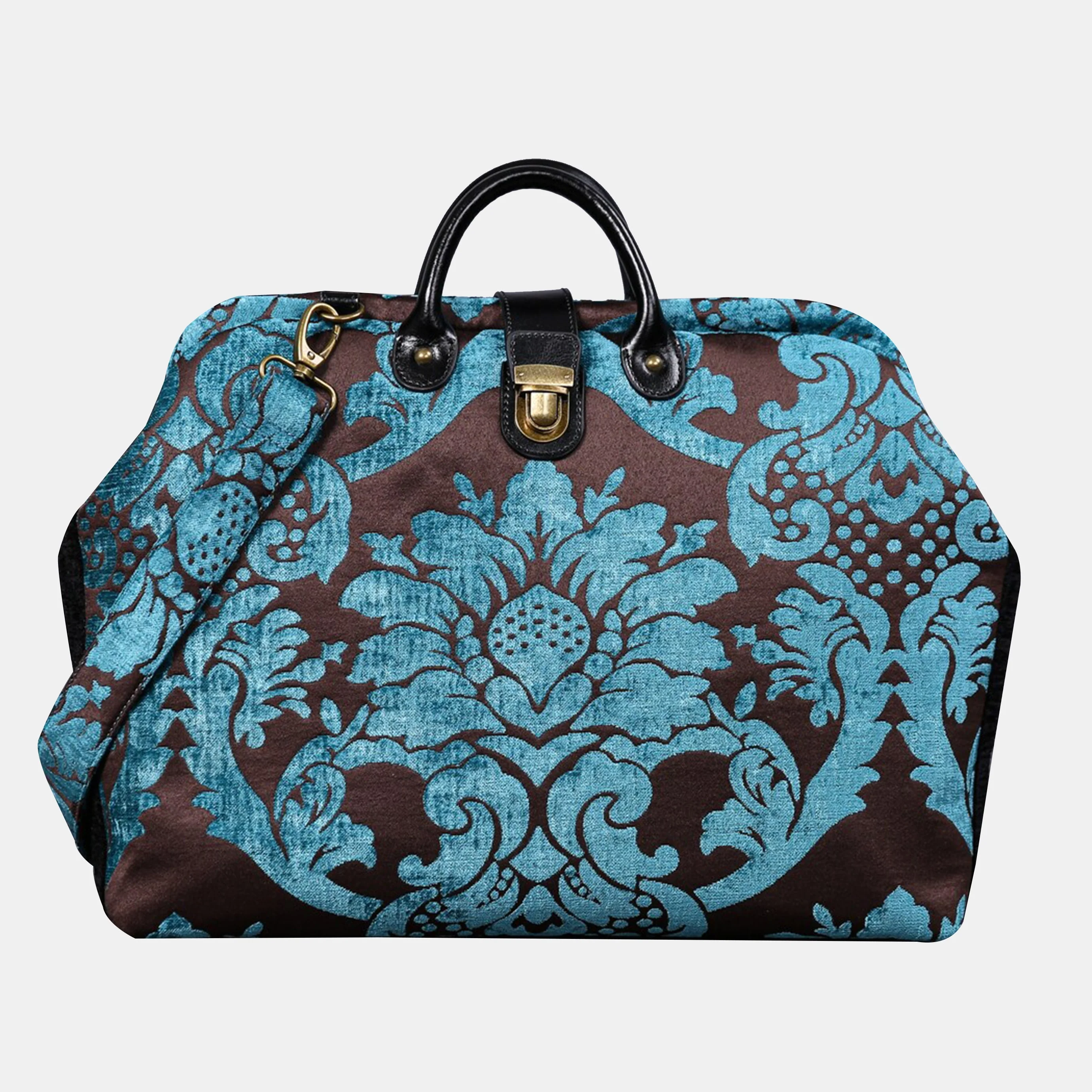 Luxury Damask Blue Laptop Work Bag