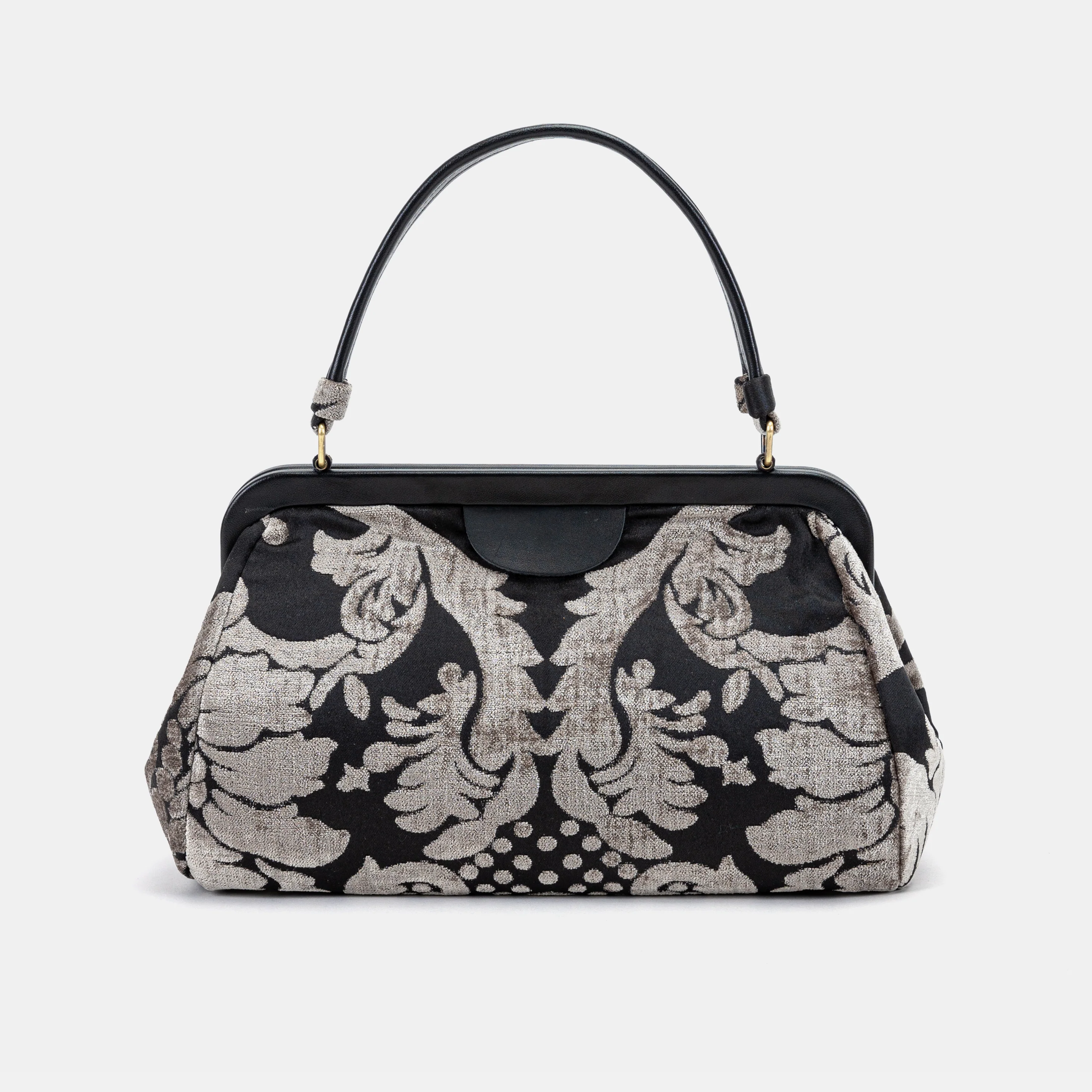 Luxury Damask Ivory Top Handle Purse - Image 3