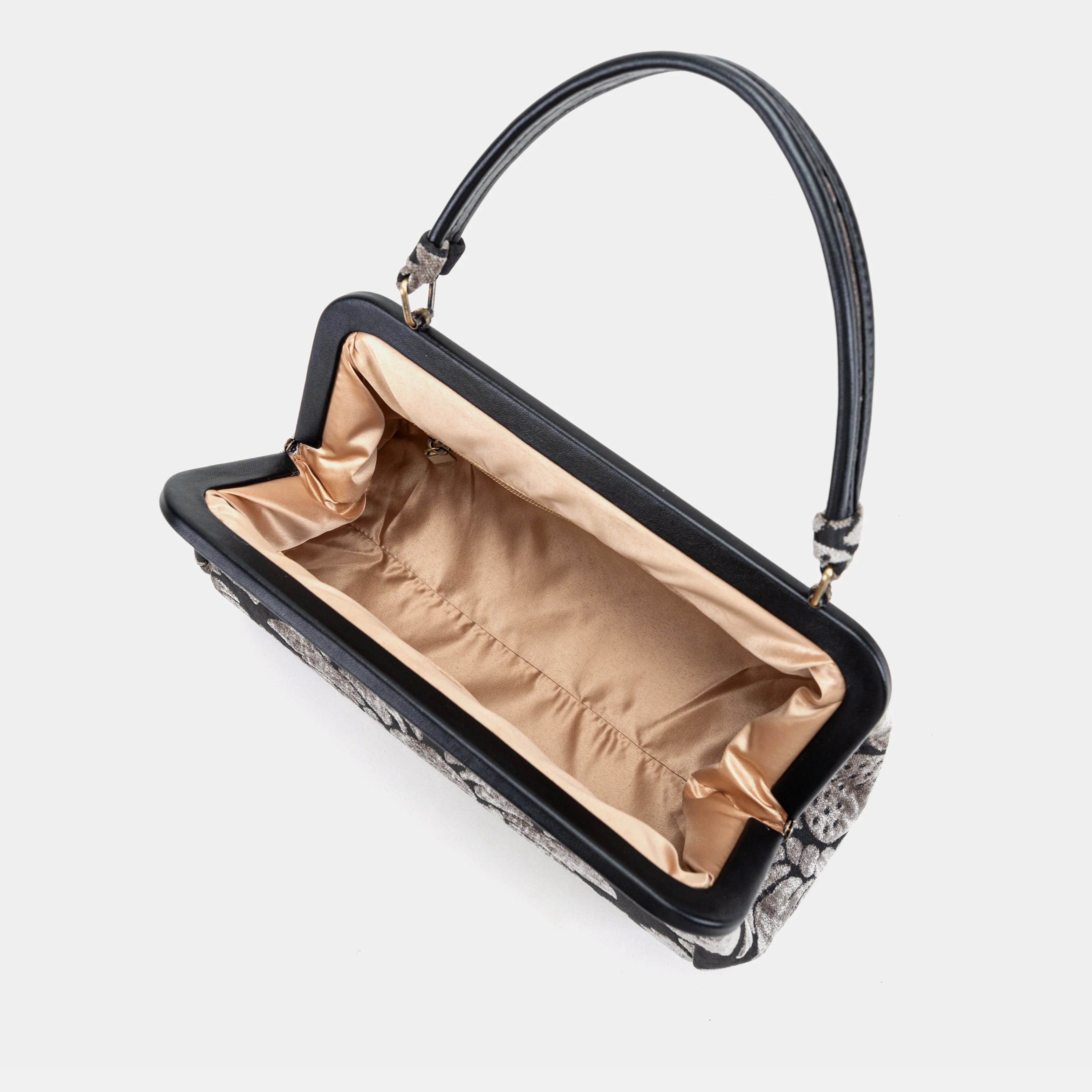 Luxury Damask Ivory Top Handle Purse - Image 6