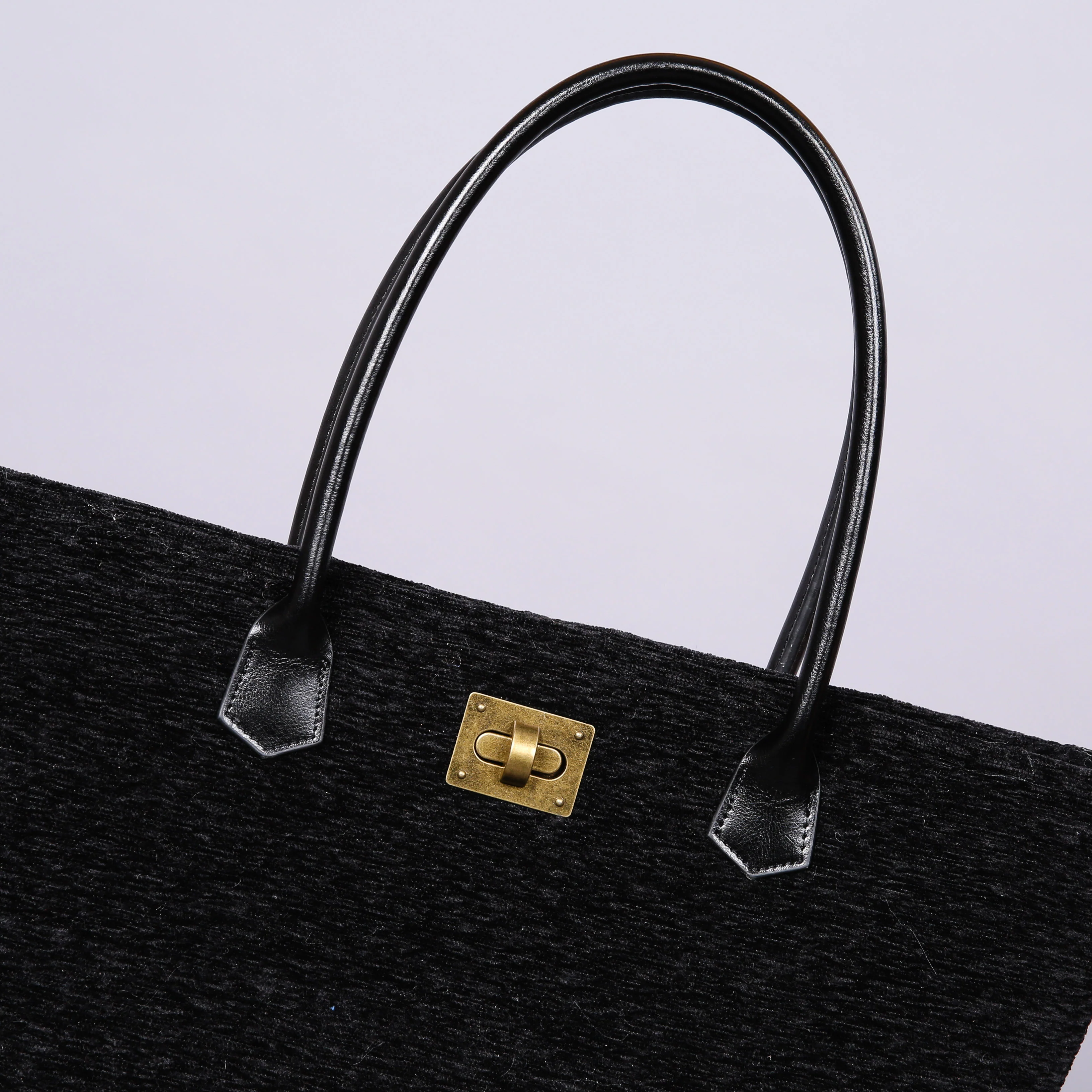 Luxury Monogrammed Black Tote - Image 2