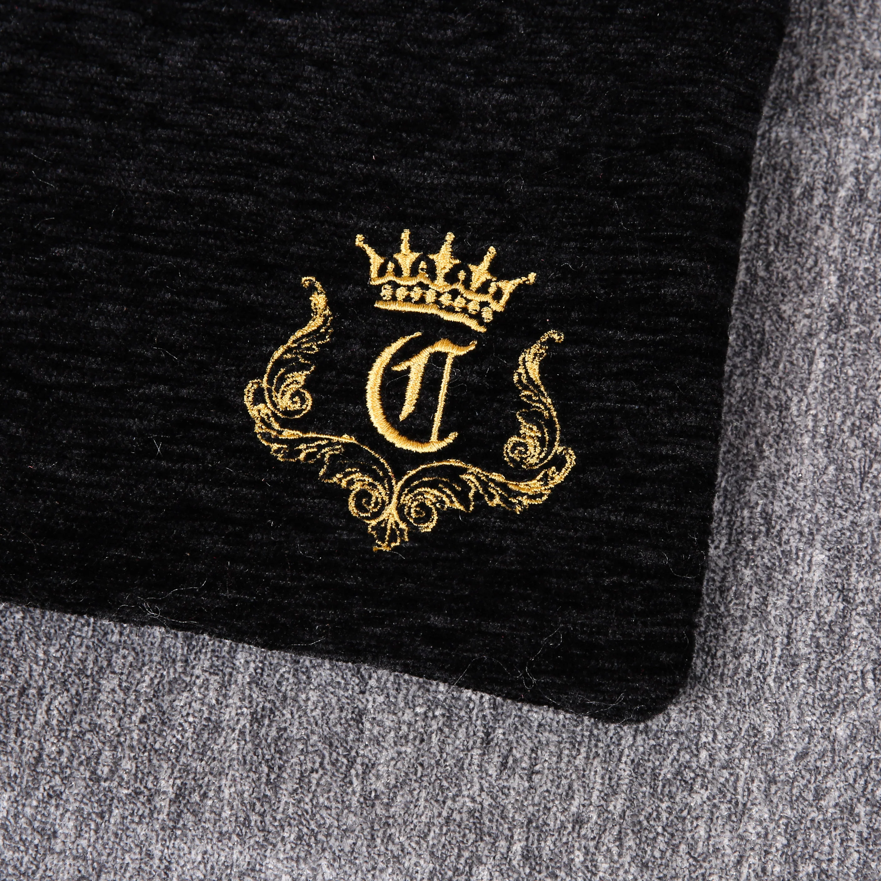 Luxury Monogrammed Black Clutch - Image 3