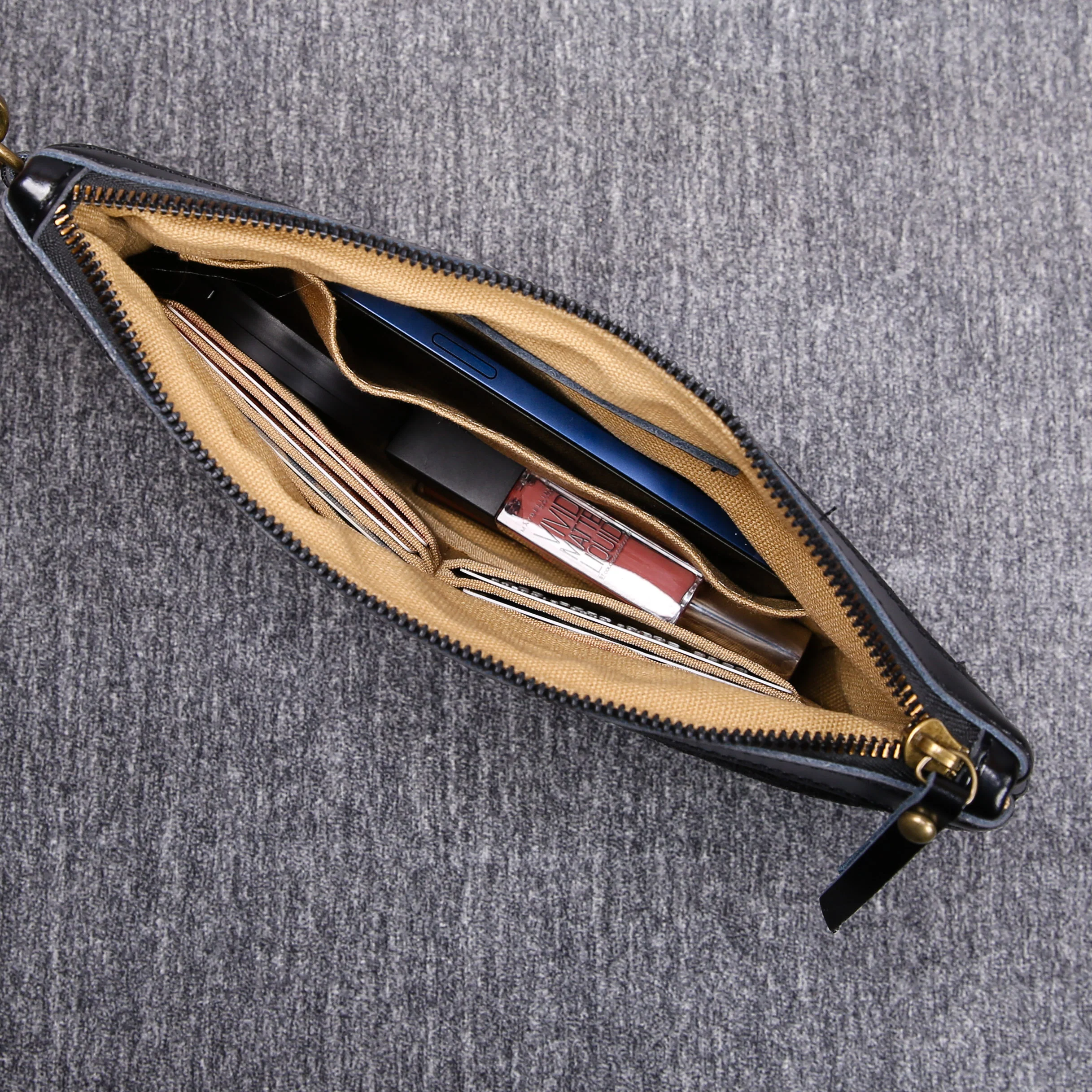 Luxury Monogrammed Black Clutch - Image 7