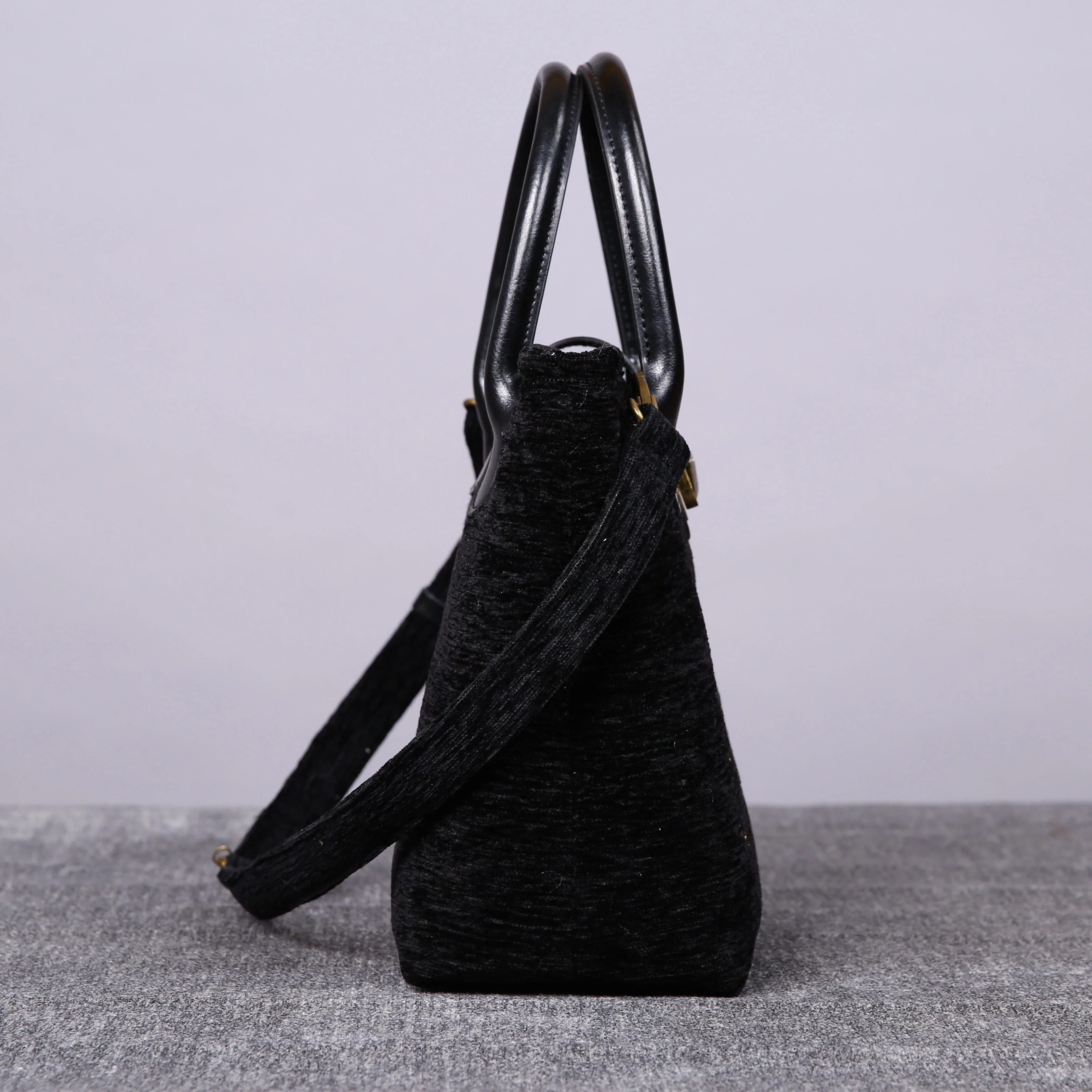Luxury Monogrammed Black Compact Tote - Image 5
