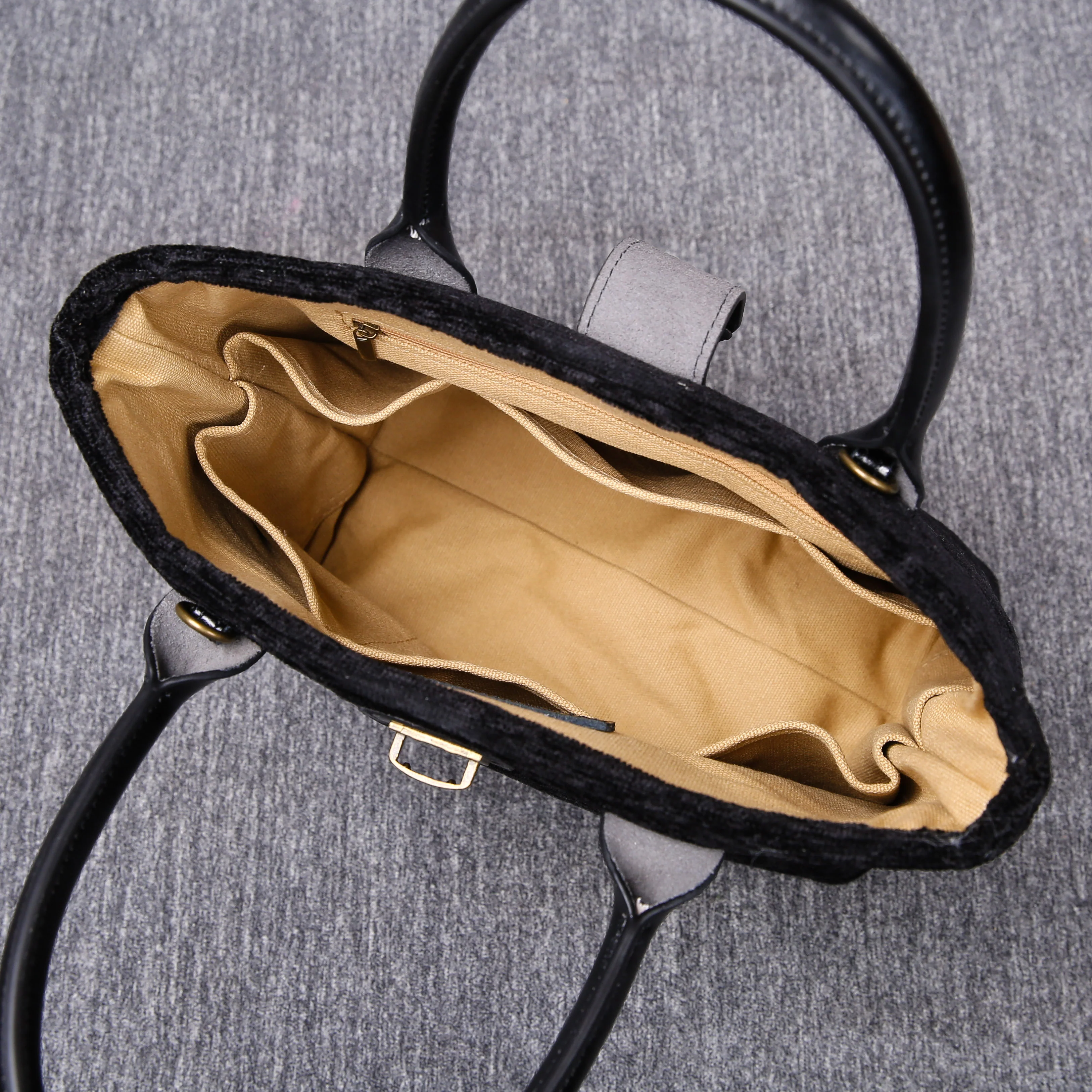 Luxury Monogrammed Black Compact Tote - Image 8