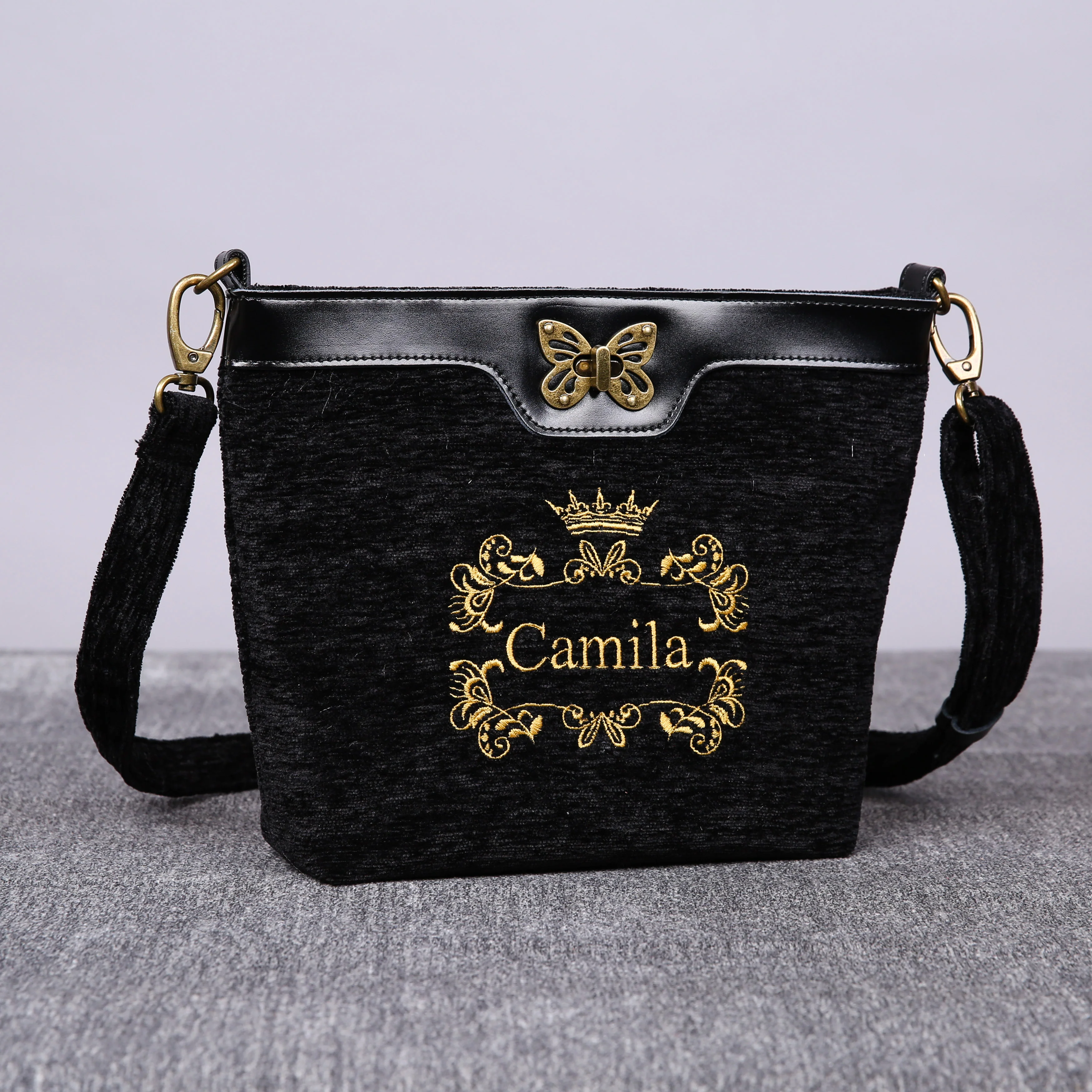 Luxury Monogrammed Black Cross Body - Image 4